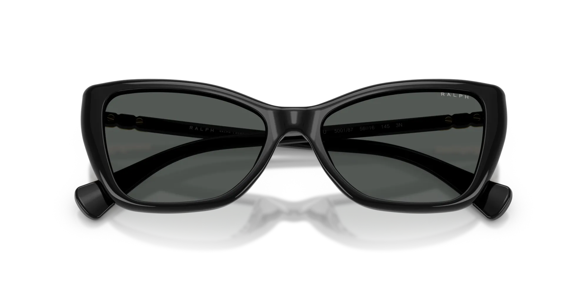 Ralph Lauren RA5332U 500187 Occhiali da sole Iniettato Nero Grigio Cat Eye Normale - immagine 2