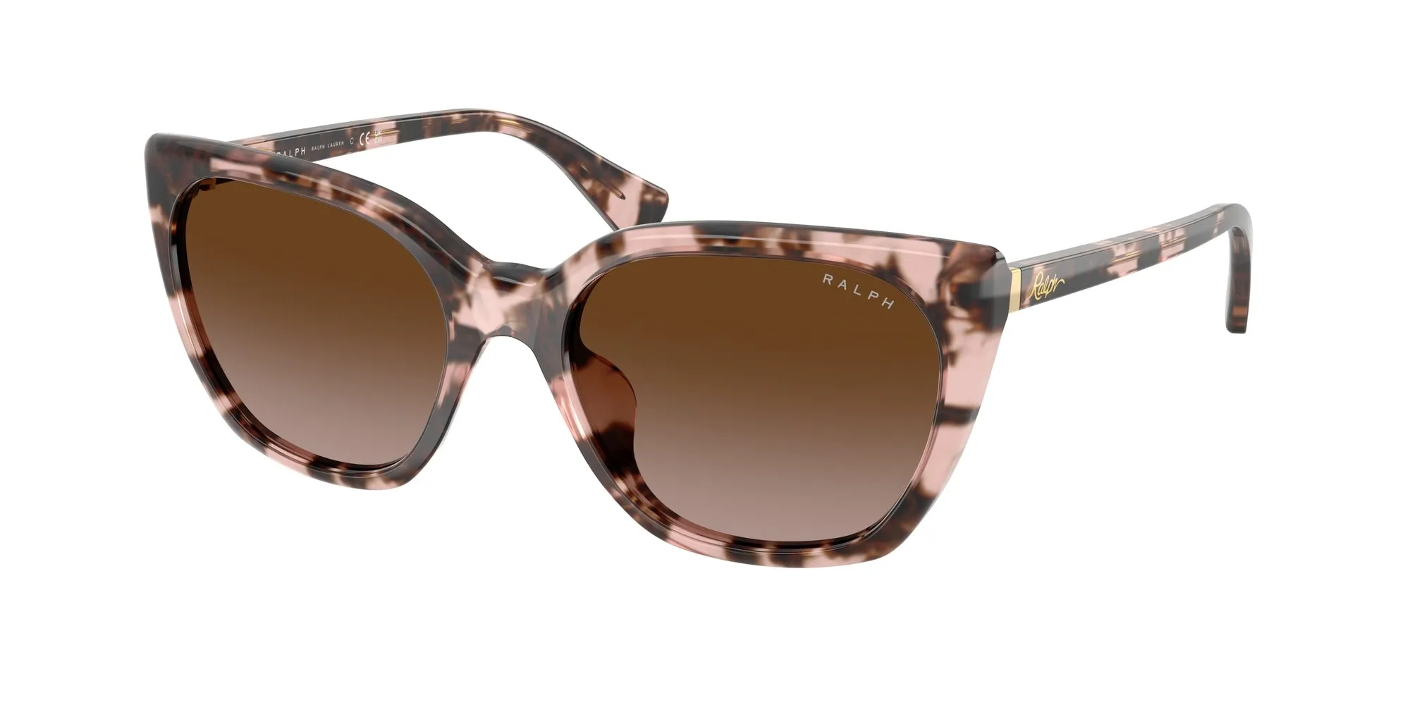 Ralph Lauren RA5330U 605813 Occhiali da sole Acetato Rosa Marrone Farfalla Normale Sfumato - immagine 1