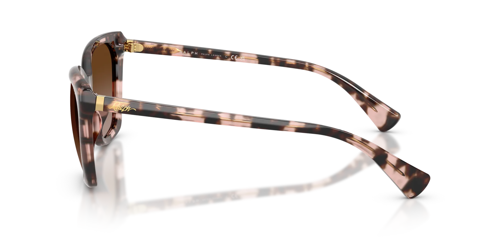 Ralph Lauren RA5330U 605813 Occhiali da sole Acetato Rosa Marrone Farfalla Normale Sfumato - immagine 4