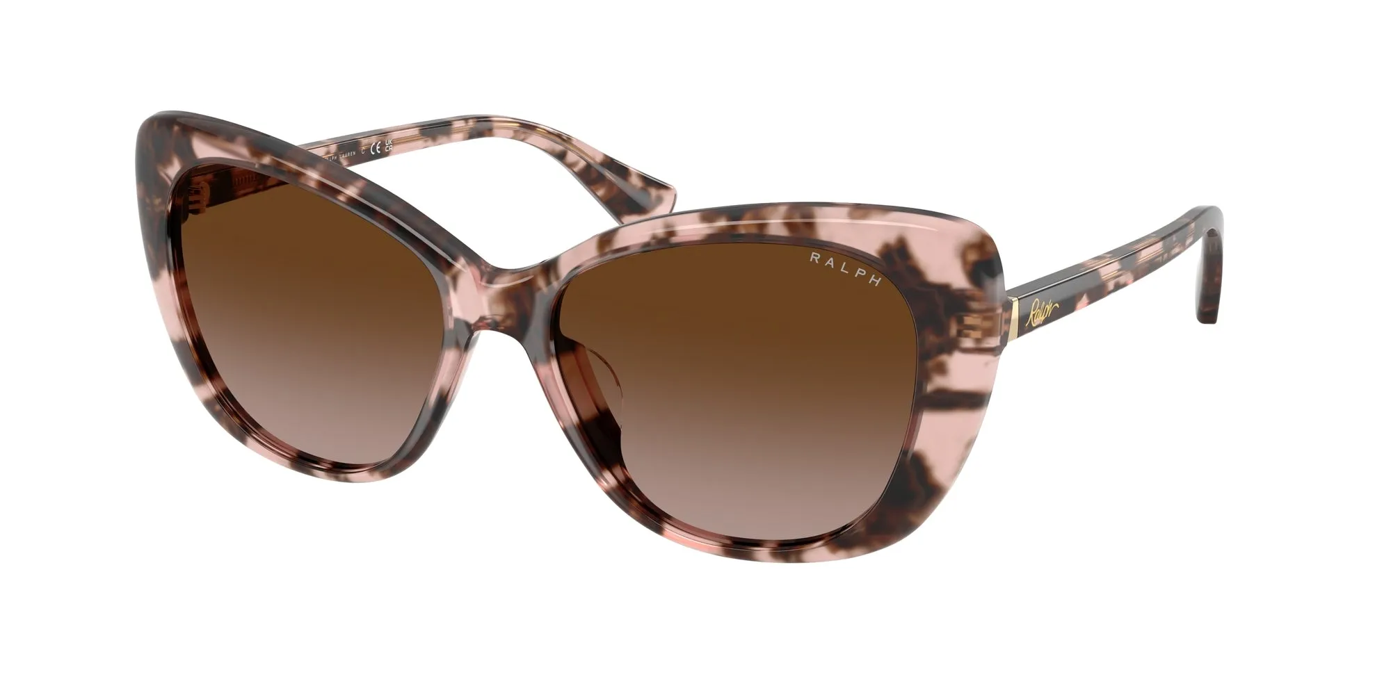 Ralph Lauren RA5329U 605813 Occhiali da sole Acetato Rosa Marrone Farfalla Normale Sfumato - immagine 1