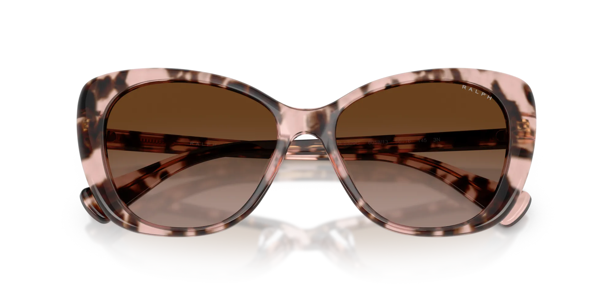 Ralph Lauren RA5329U 605813 Occhiali da sole Acetato Rosa Marrone Farfalla Normale Sfumato - immagine 2