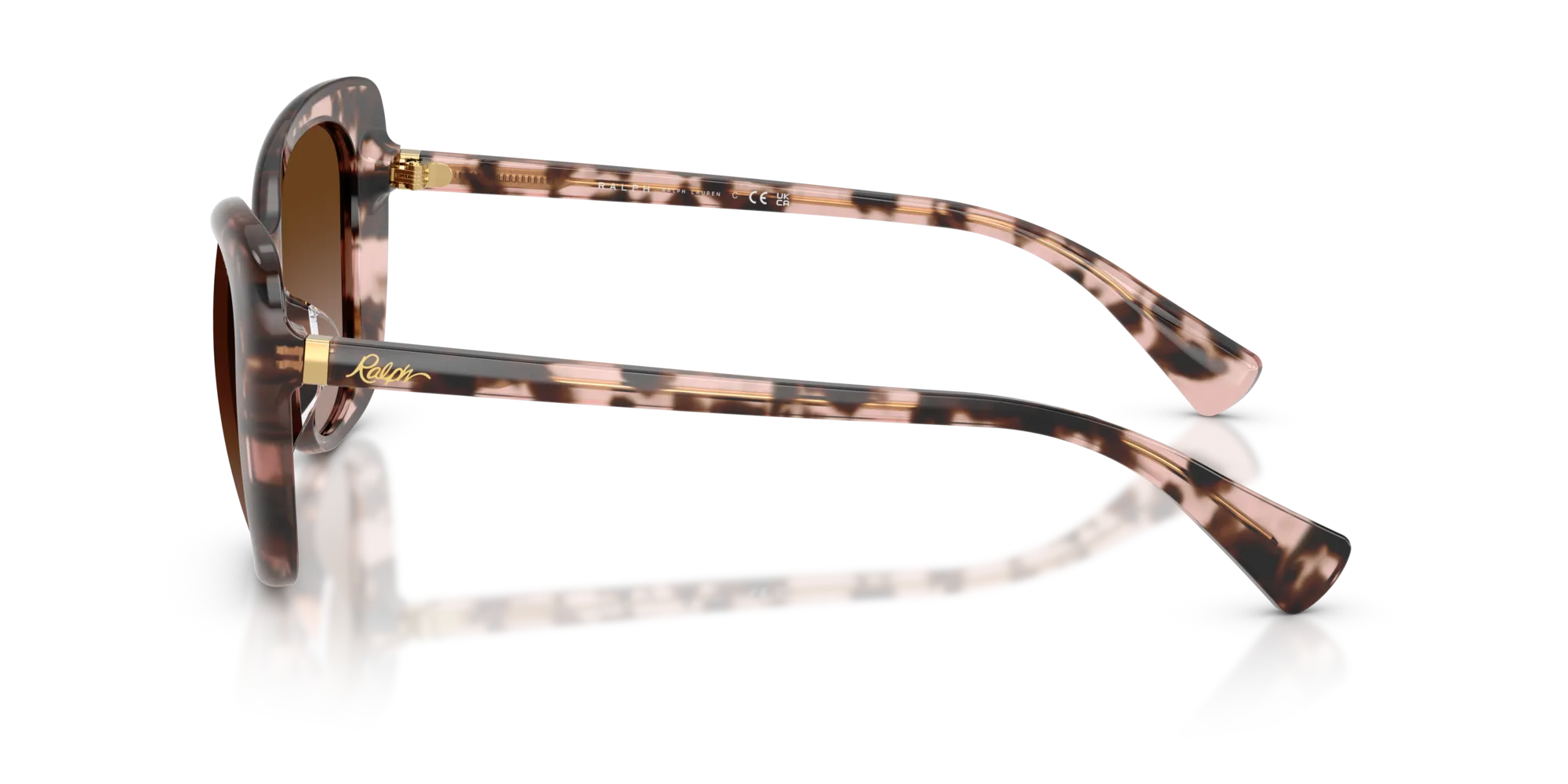 Ralph Lauren RA5329U 605813 Occhiali da sole Acetato Rosa Marrone Farfalla Normale Sfumato - immagine 4
