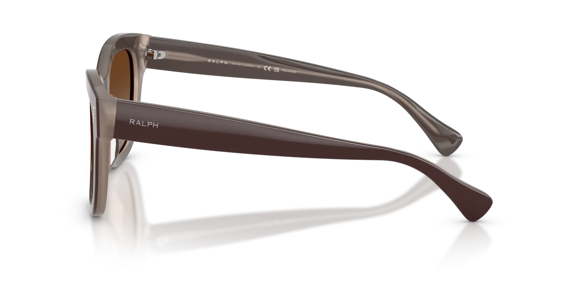 Ralph Lauren RA5301U 6055T5 Occhiali da sole Acetato Marrone Marrone Rotonda Polarizzata - immagine 4
