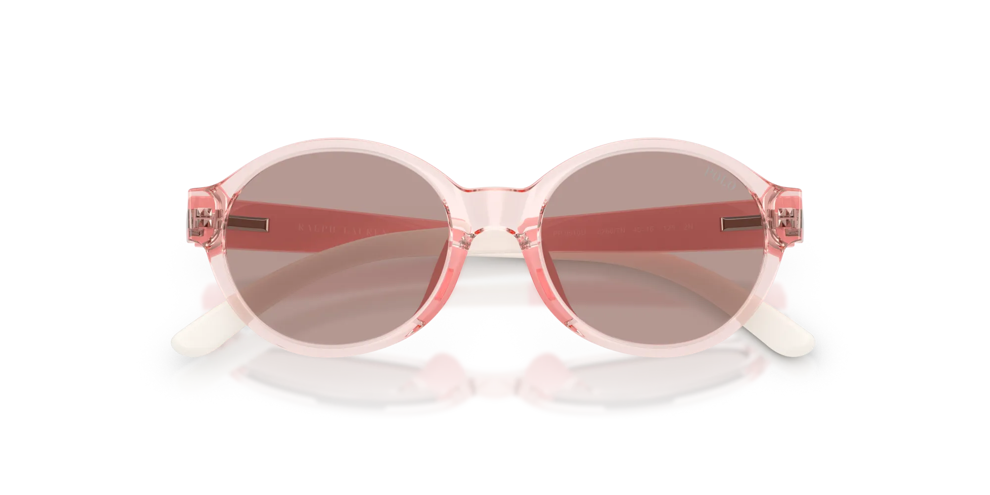 Polo Ralph Lauren PP9510U 62667N Occhiali da sole Iniettato Rosa Marrone Rotonda Normale - immagine 2