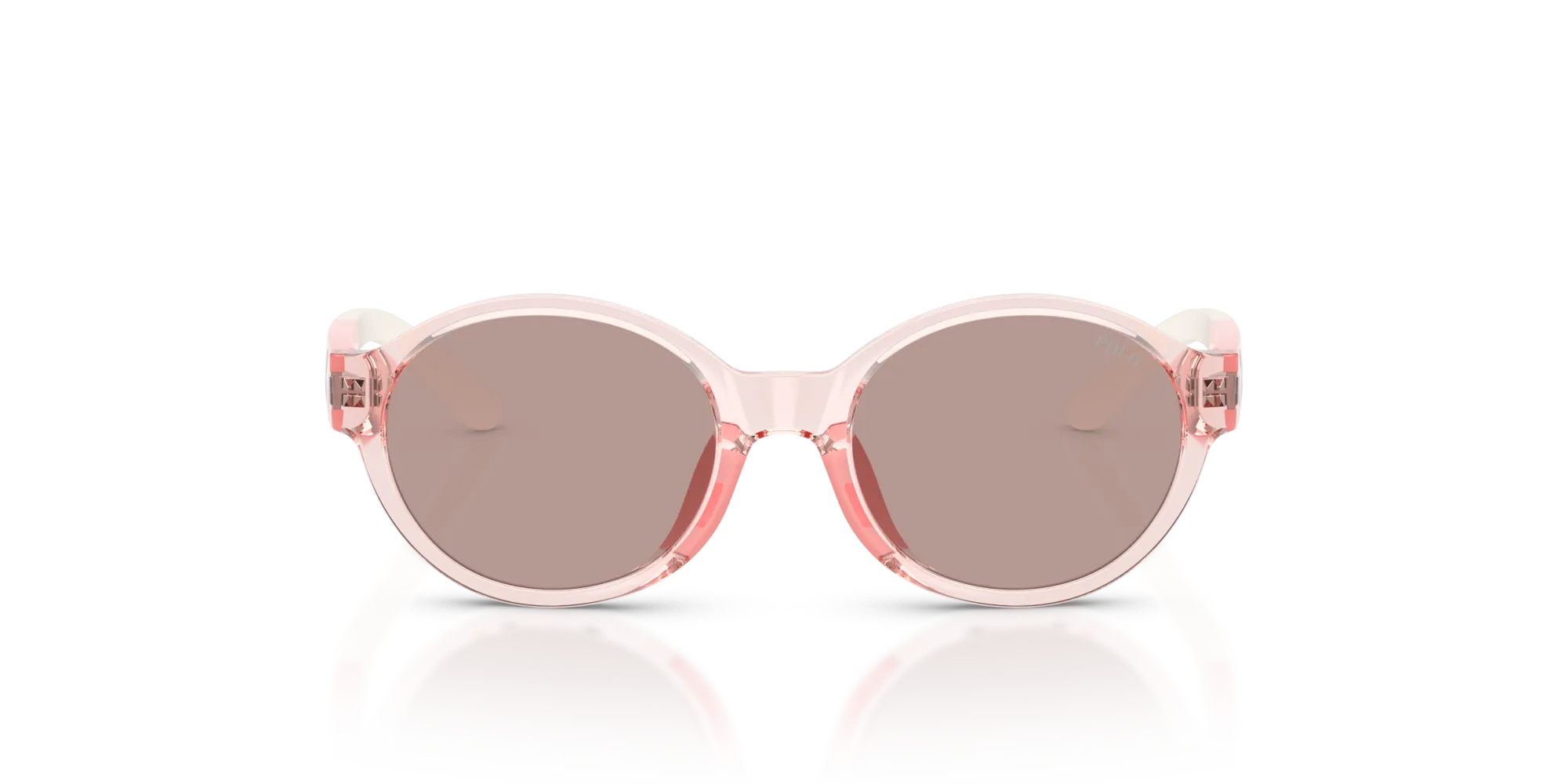 Polo Ralph Lauren PP9510U 62667N Occhiali da sole Iniettato Rosa Marrone Rotonda Normale - immagine 3