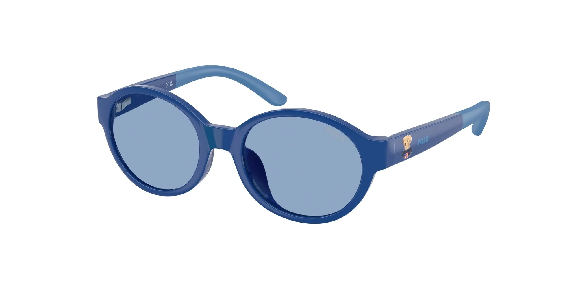Polo Ralph Lauren PP9510U 596272 Occhiali da sole Iniettato Blu Blu Rotonda Normale - immagine 1