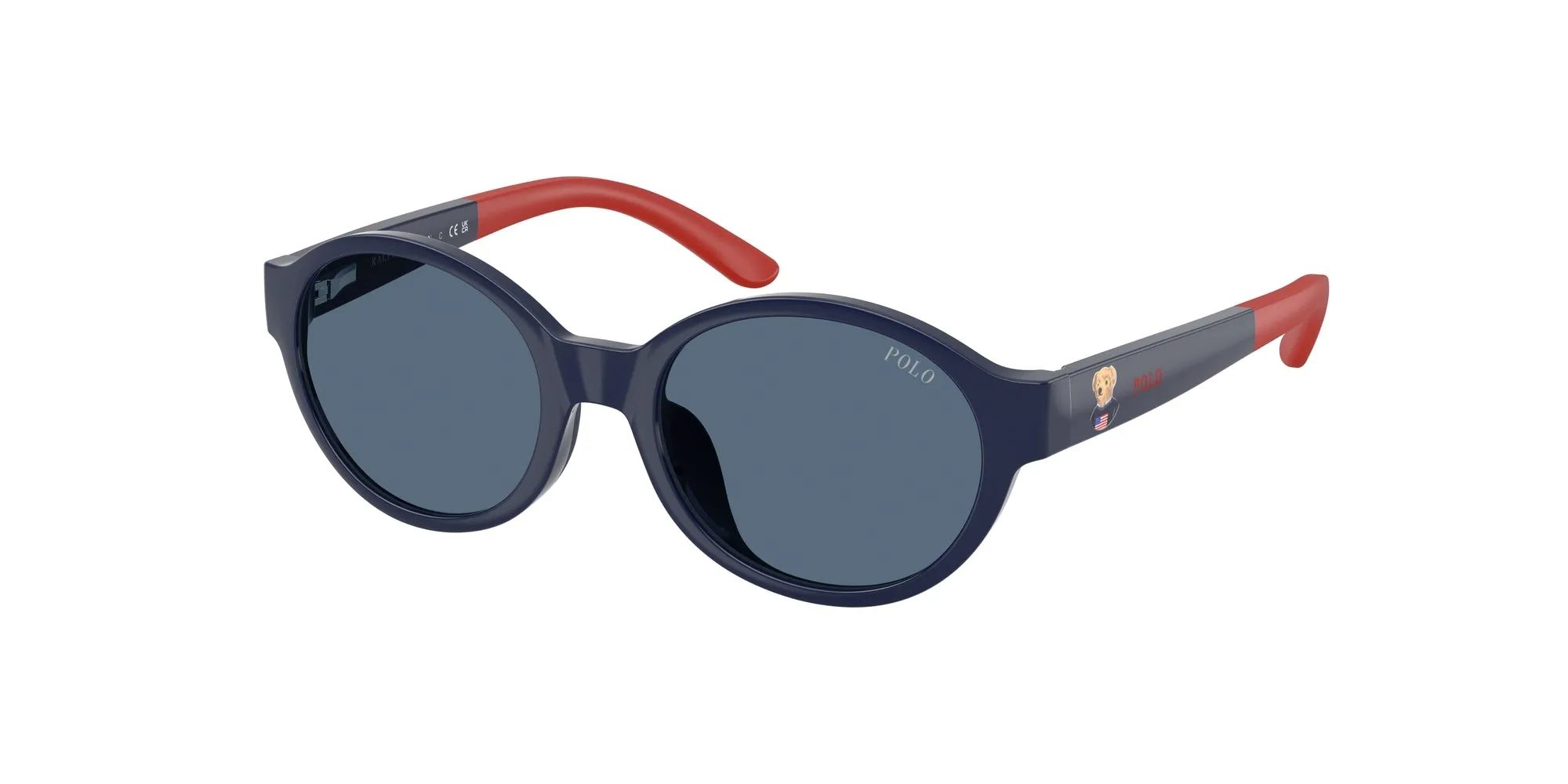 Polo Ralph Lauren PP9510U 562080 Occhiali da sole Iniettato Blu Blu Rotonda Normale - immagine 1