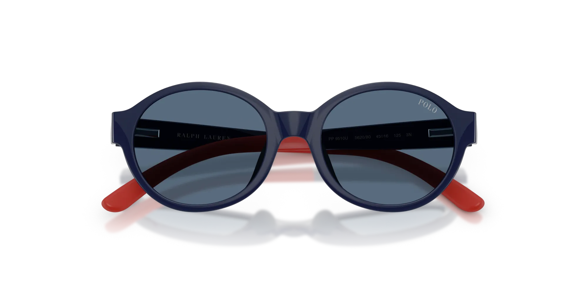 Polo Ralph Lauren PP9510U 562080 Occhiali da sole Iniettato Blu Blu Rotonda Normale - immagine 2