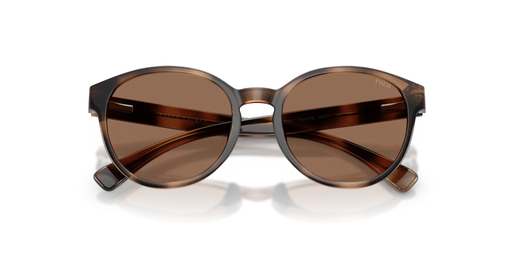 Polo Ralph Lauren PP9509U 597473 Occhiali da sole Iniettato Tartaruga Marrone Pantos Normale - immagine 2