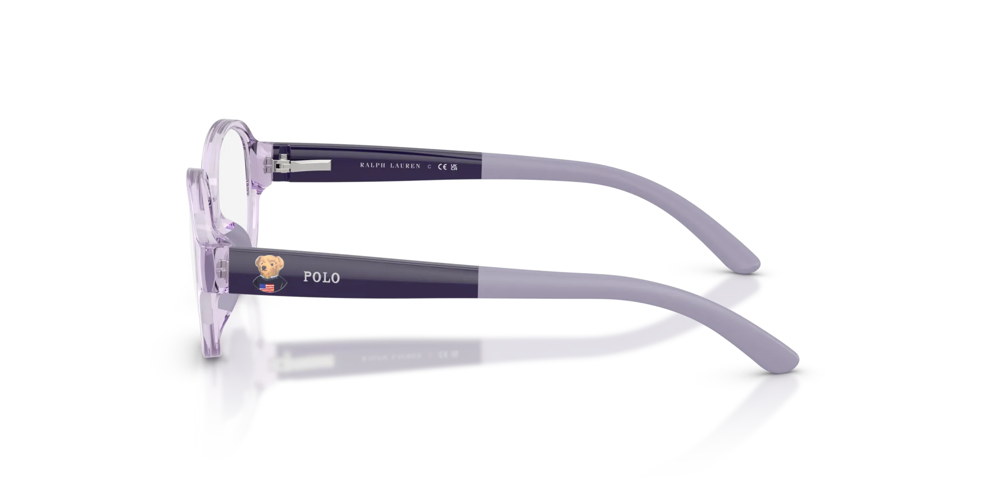 Polo Ralph Lauren PP8552U 5746 Montature da vista Iniettato Viola Rotonda Normale - immagine 4