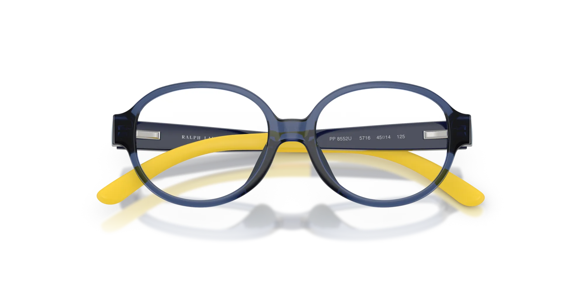 Polo Ralph Lauren PP8552U 5716 Montature da vista Iniettato Blu Rotonda Normale - immagine 2