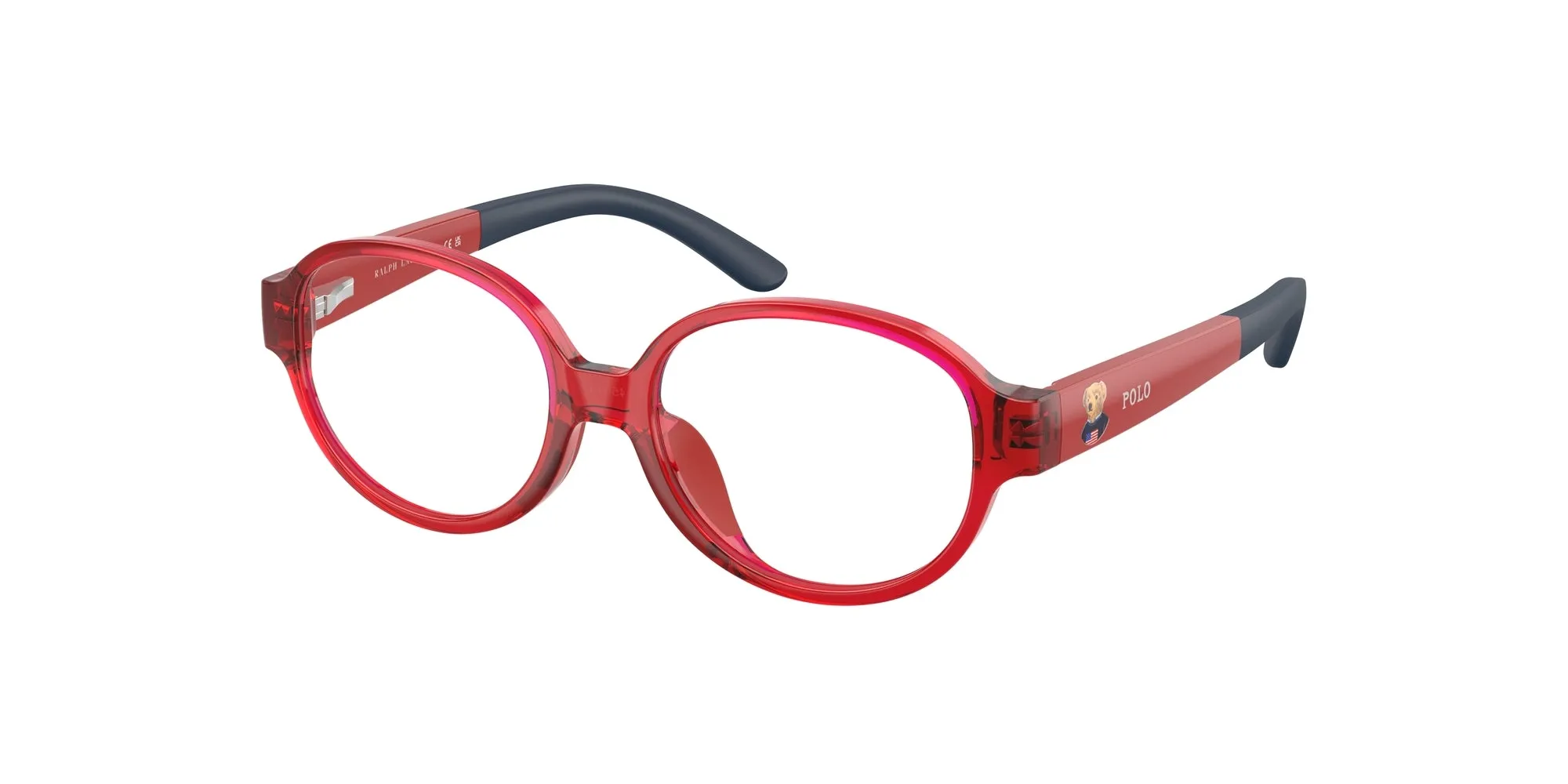 Polo Ralph Lauren PP8552U 5102 Montature da vista Iniettato Rosso Rotonda Normale - immagine 1