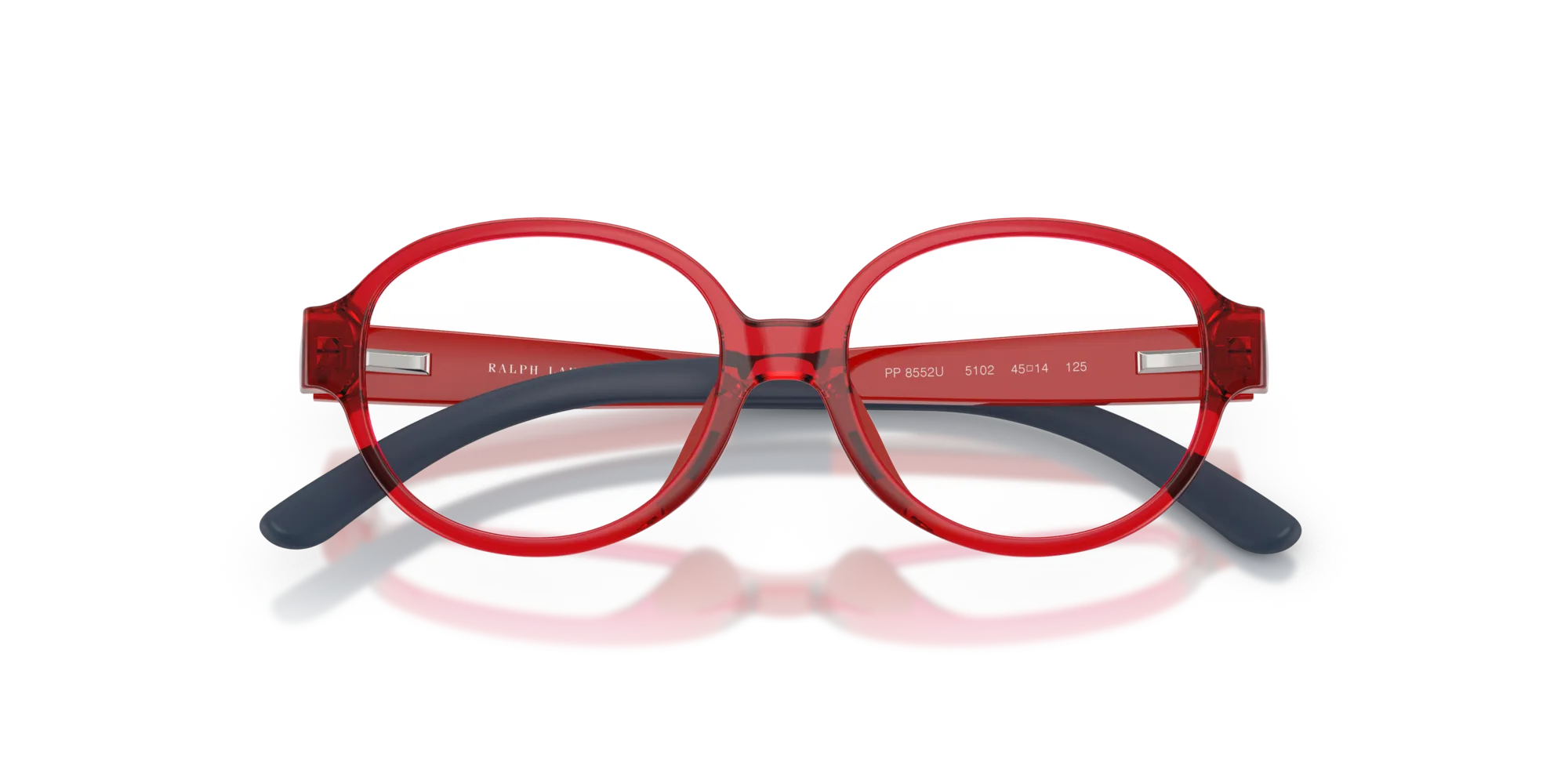 Polo Ralph Lauren PP8552U 5102 Montature da vista Iniettato Rosso Rotonda Normale - immagine 2