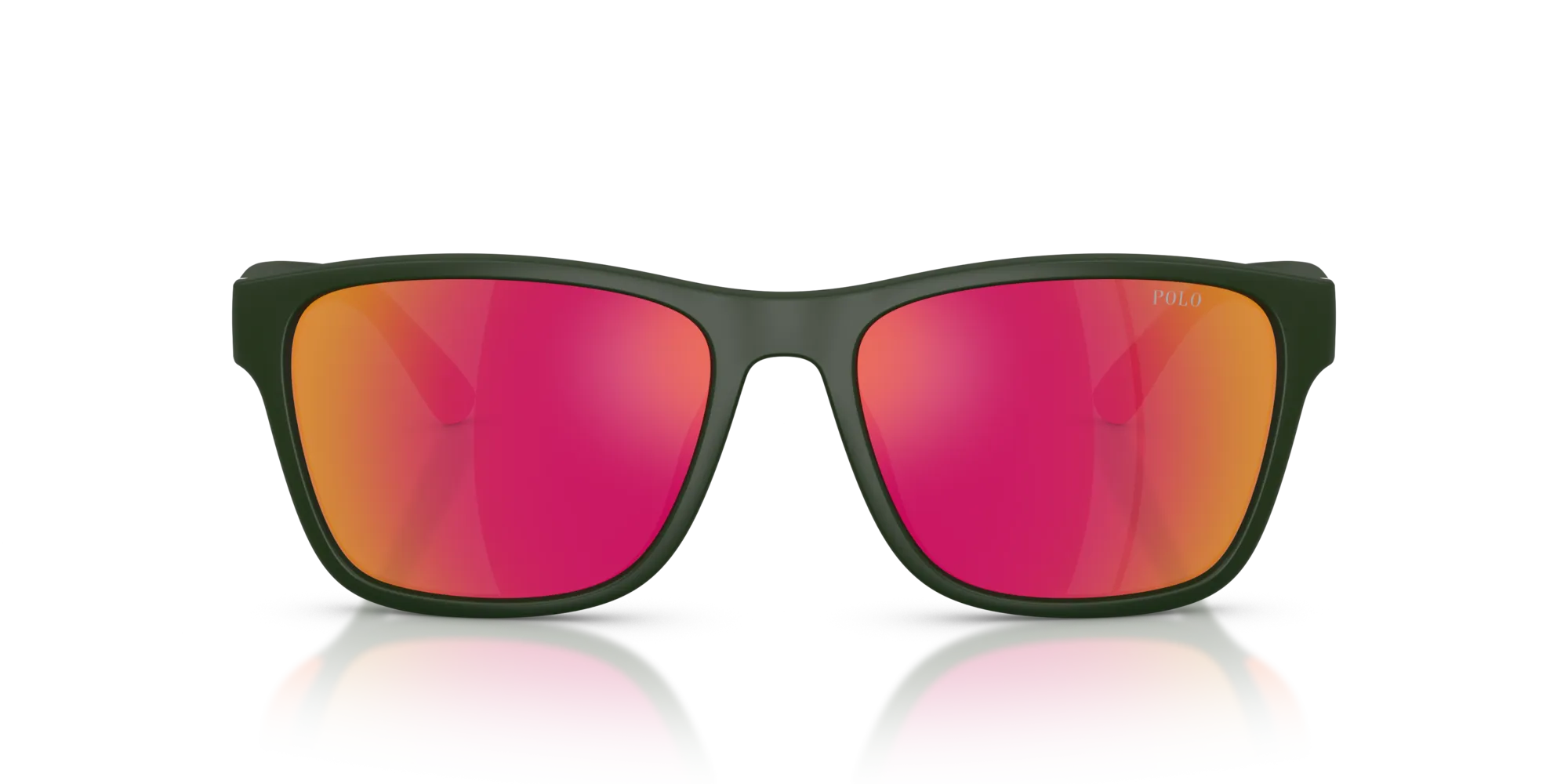 Polo Ralph Lauren PH4229U 55966Q Occhiali da sole Iniettato Verde Rosso Squadrata Specchiate - immagine 3