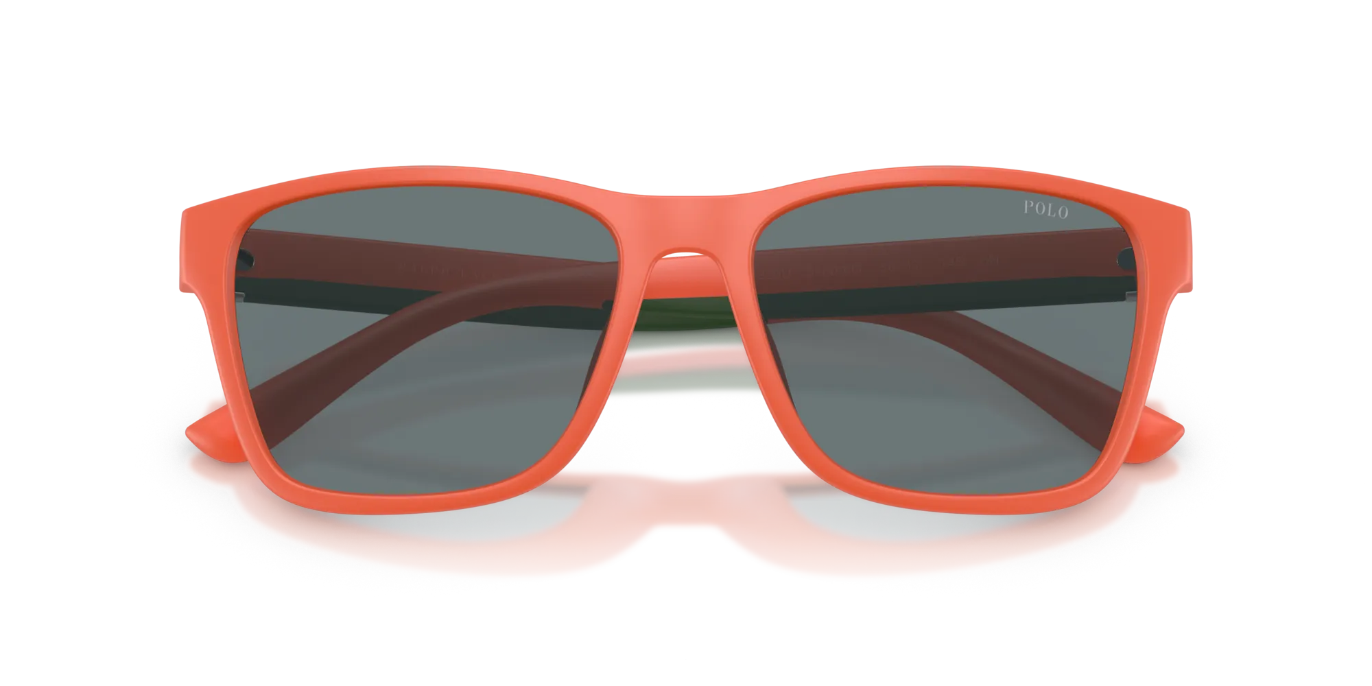 Polo Ralph Lauren PH4229U 54606G Occhiali da sole Iniettato Arancione Grigio Squadrata Normale - immagine 2