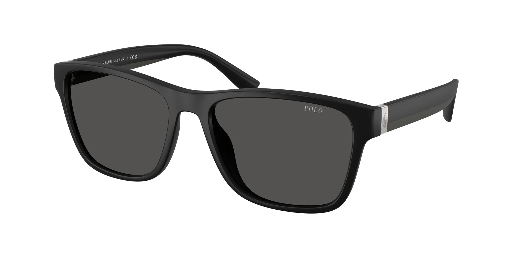 Polo Ralph Lauren PH4229U 500187 Occhiali da sole Iniettato Nero Grigio Squadrata Normale - immagine 1