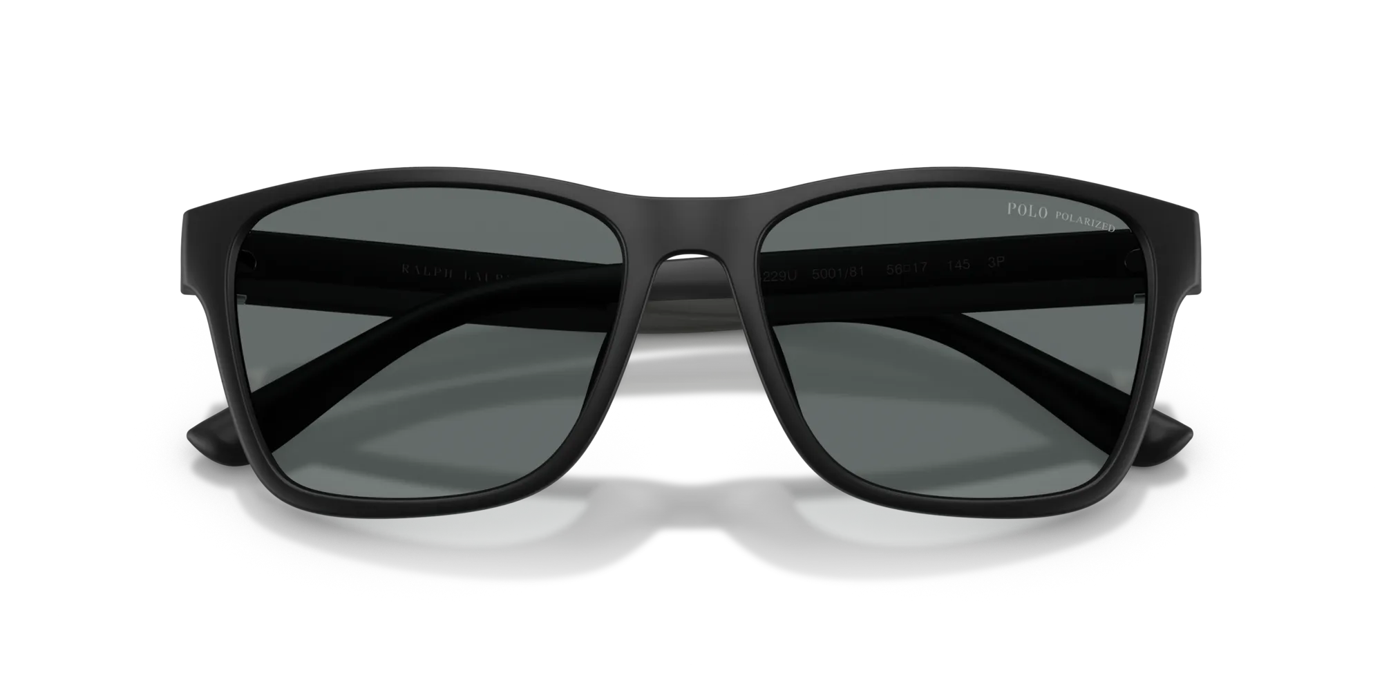 Polo Ralph Lauren PH4229U 500181 Occhiali da sole Iniettato Nero Grigio Squadrata Polarizzata - immagine 2