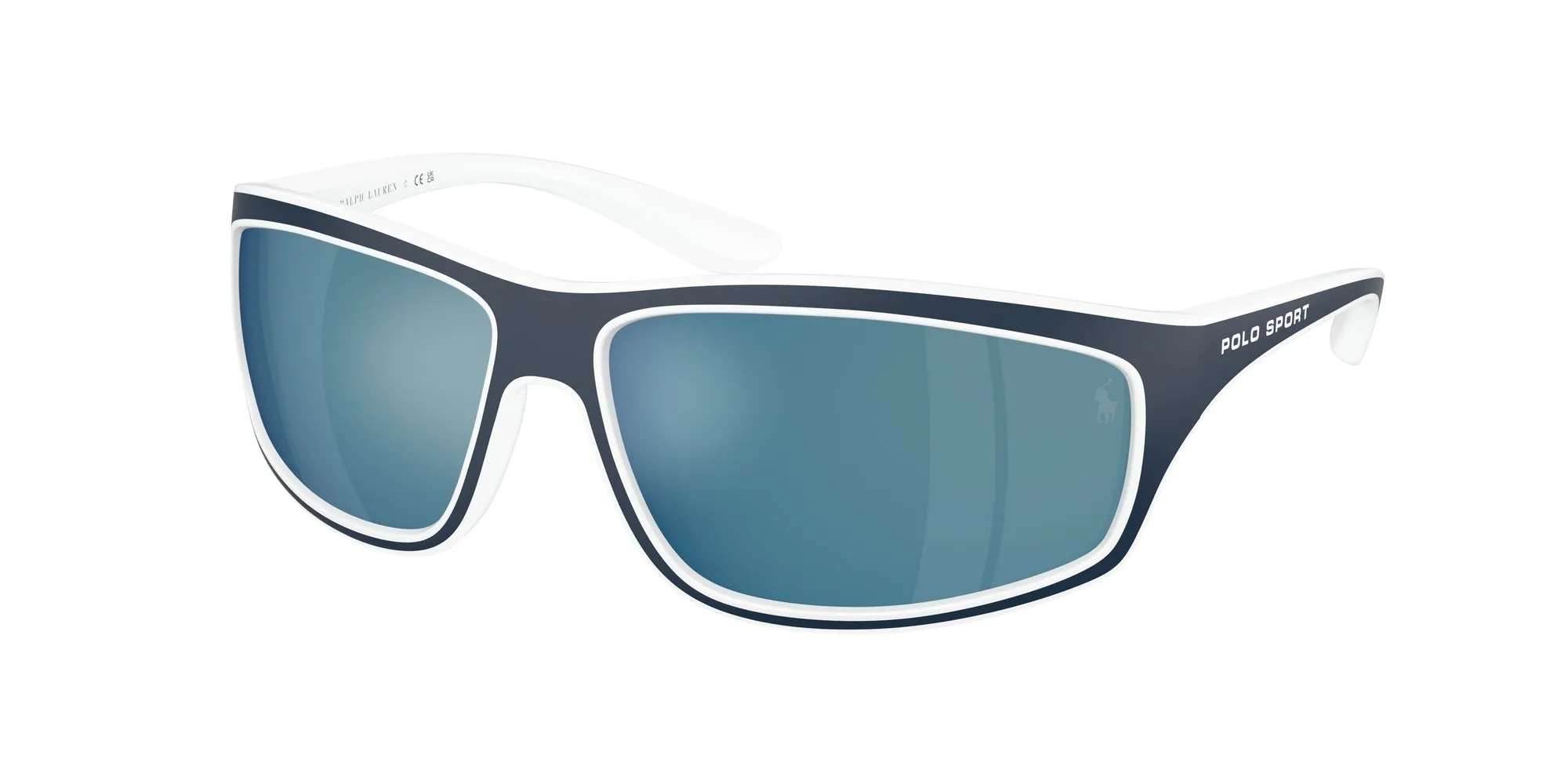 Polo Ralph Lauren PH4227U 547155 Occhiali da sole Iniettato Bianco Grigio Squadrata Specchiate - immagine 1
