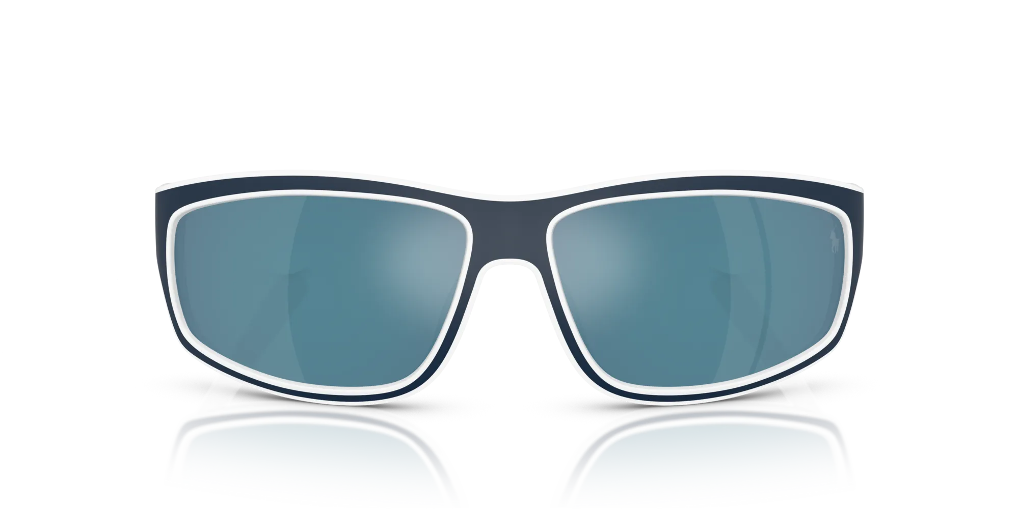 Polo Ralph Lauren PH4227U 547155 Occhiali da sole Iniettato Bianco Grigio Squadrata Specchiate - immagine 3