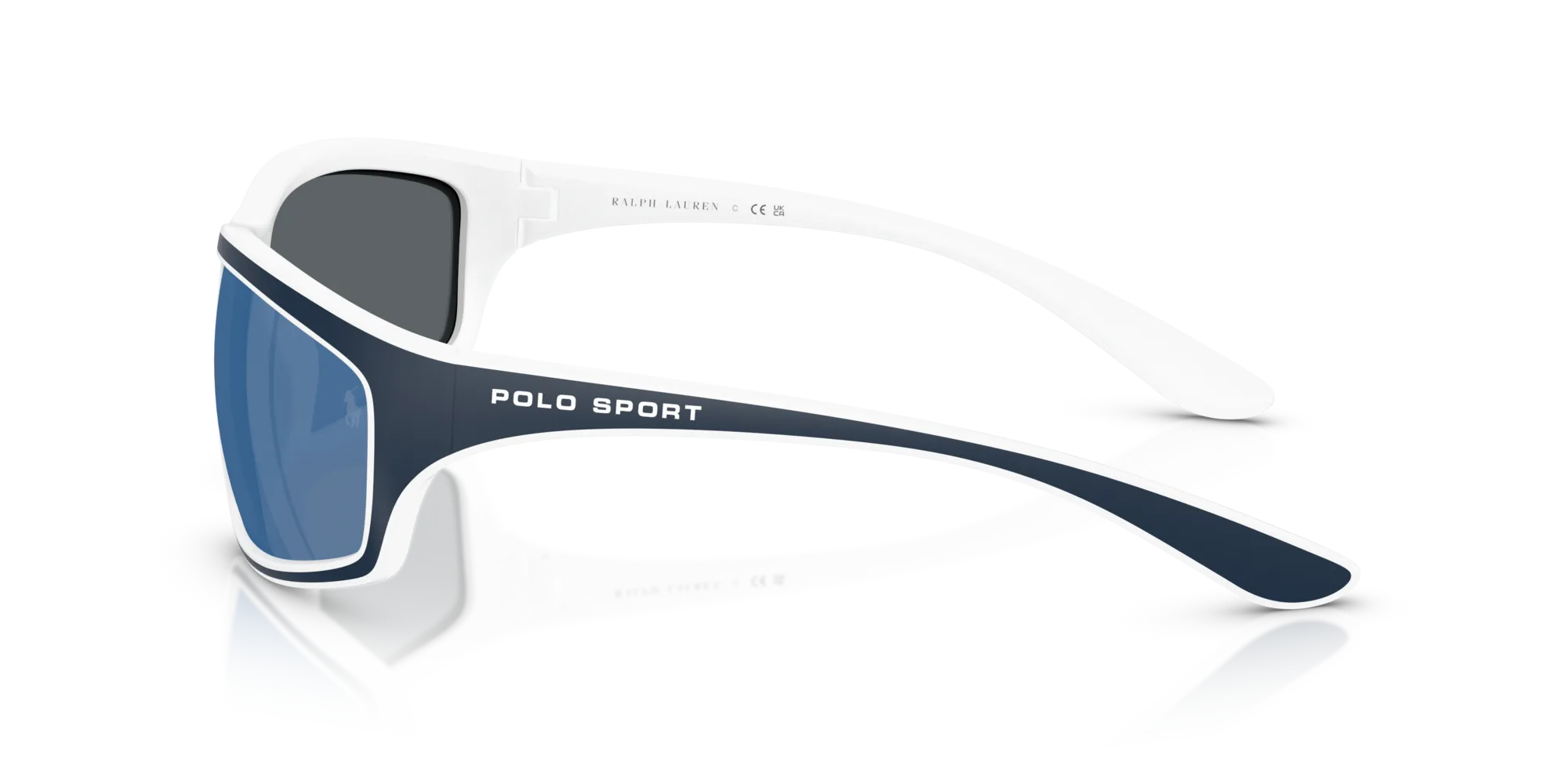 Polo Ralph Lauren PH4227U 547155 Occhiali da sole Iniettato Bianco Grigio Squadrata Specchiate - immagine 4