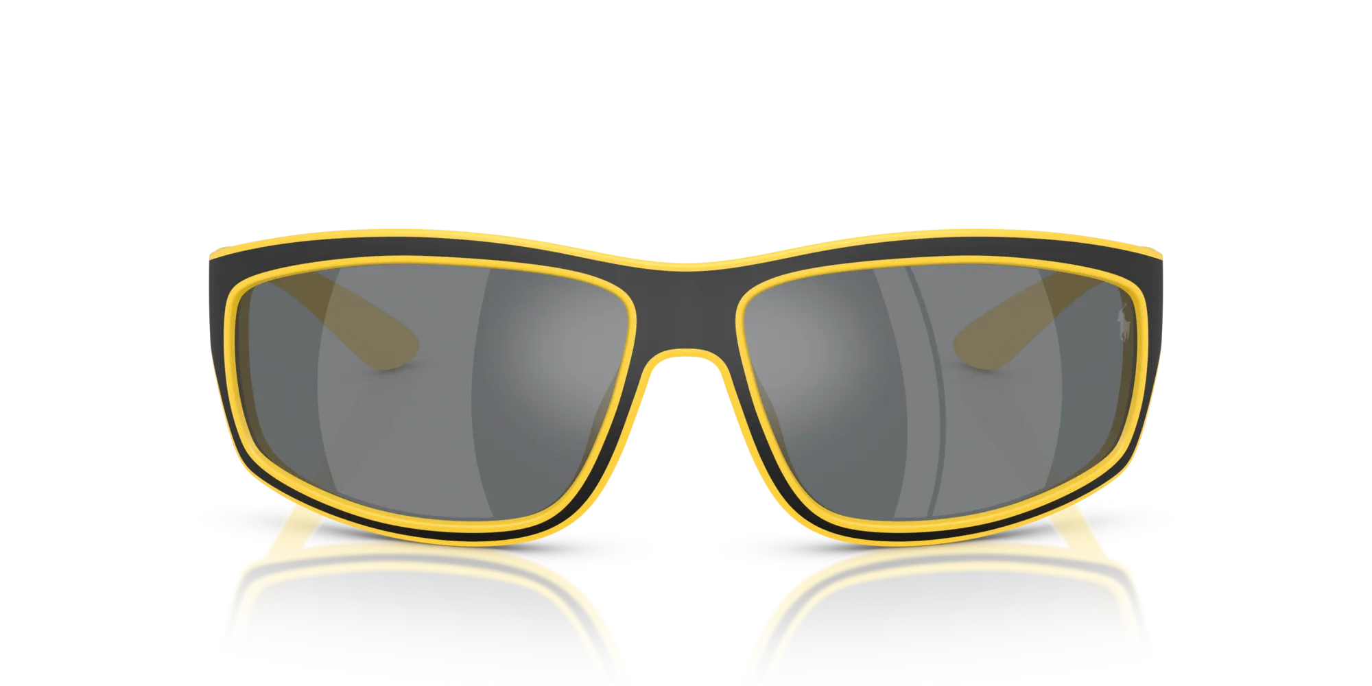 Polo Ralph Lauren PH4227U 51076G Occhiali da sole Iniettato Giallo Grigio Squadrata Specchiate - immagine 3