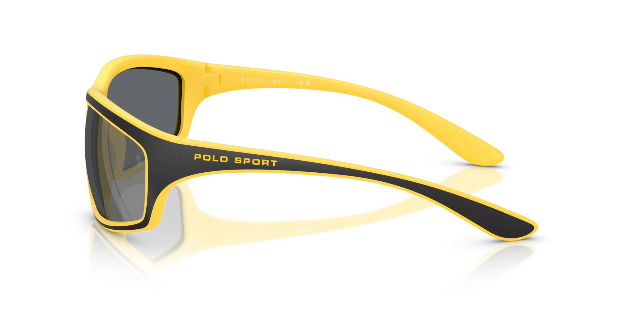 Polo Ralph Lauren PH4227U 51076G Occhiali da sole Iniettato Giallo Grigio Squadrata Specchiate - immagine 4