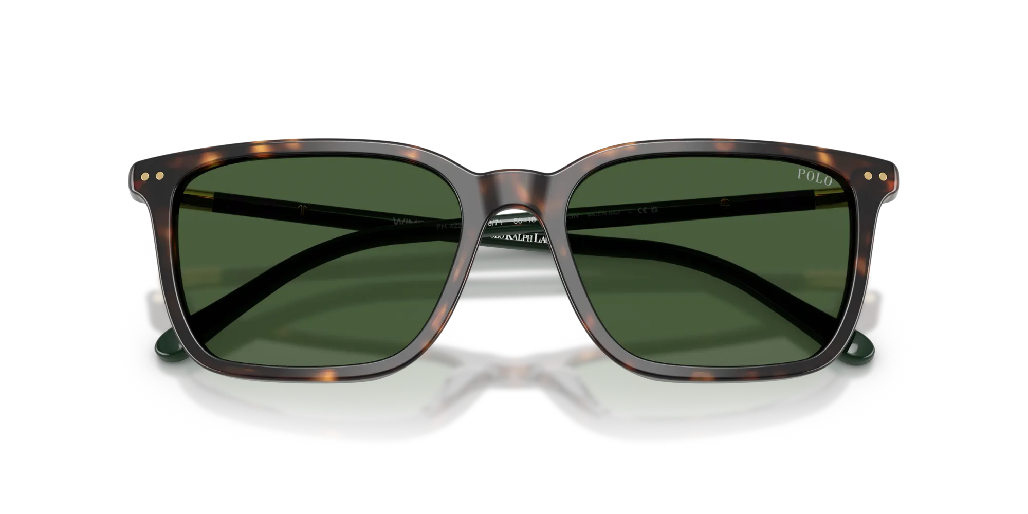 Polo Ralph Lauren PH4226 567371 Occhiali da sole Acetato Tartaruga Verde Pillow Normale - immagine 2