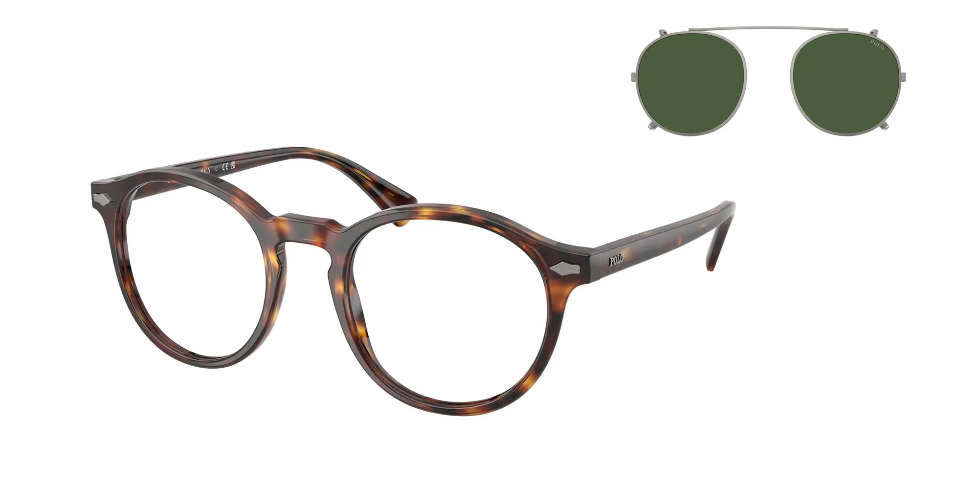 Polo Ralph Lauren PH4218 623371 Occhiali da sole Acetato Tartaruga Verde Rotonda Normale - immagine 1