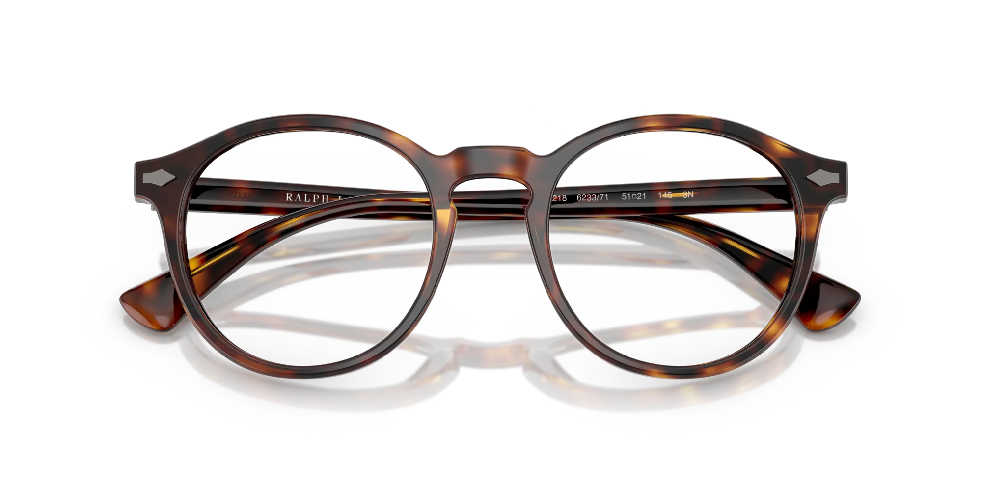 Polo Ralph Lauren PH4218 623371 Occhiali da sole Acetato Tartaruga Verde Rotonda Normale - immagine 2