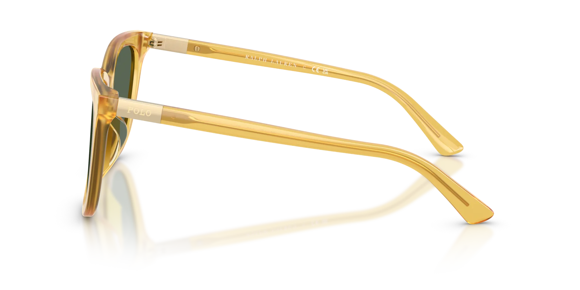 Polo Ralph Lauren PH4201U 500571 Occhiali da sole Acetato Giallo Verde Squadrata Normale - immagine 4