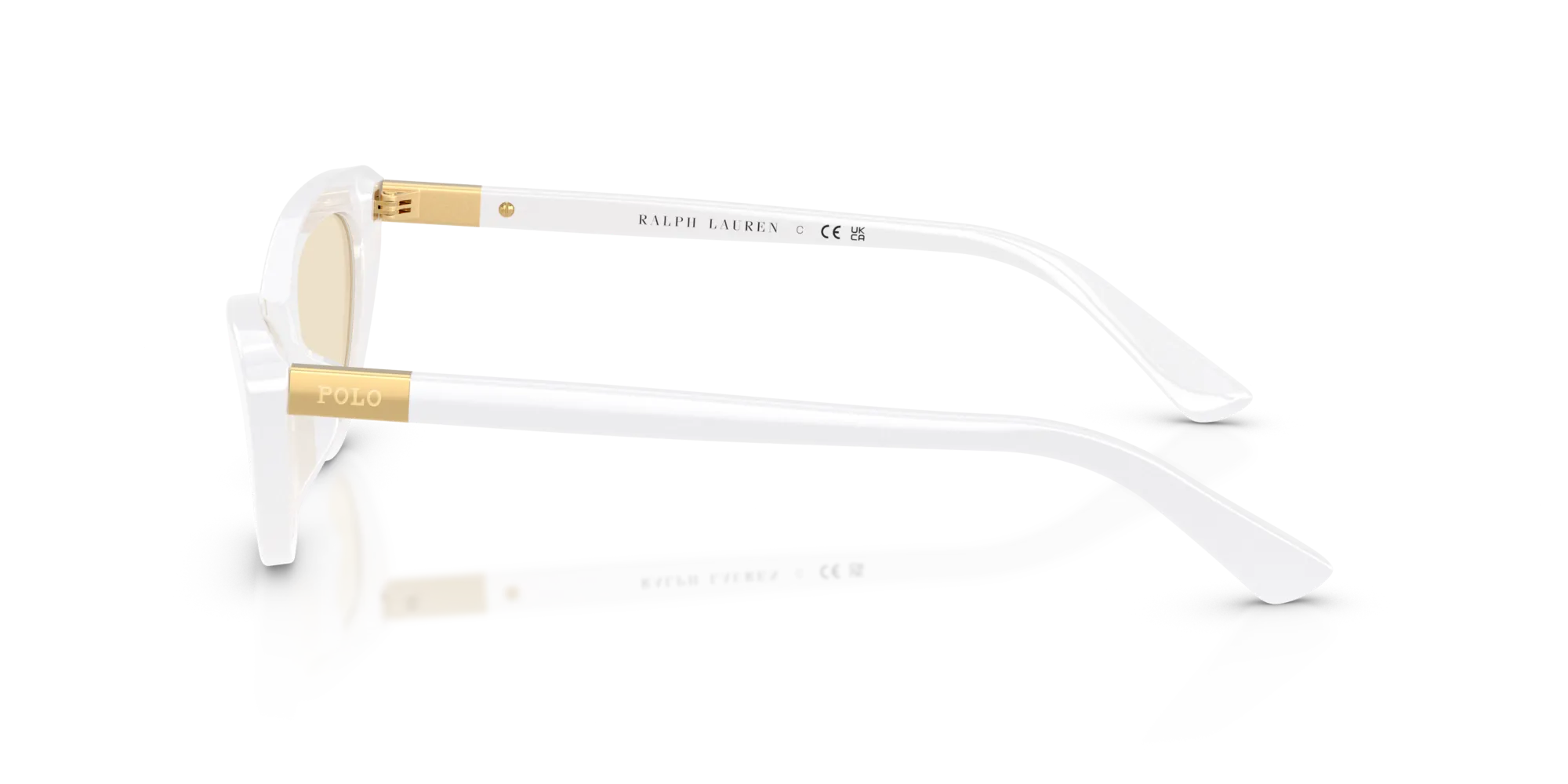 Polo Ralph Lauren PH4199U 5544/8 Occhiali da sole Acetato Bianco Giallo Cat Eye Normale - immagine 4
