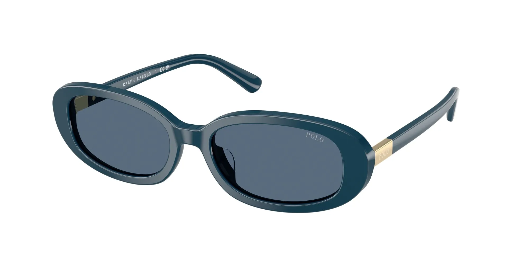 Polo Ralph Lauren PH4198U 546580 Occhiali da sole Acetato Blu Blu Rotonda Normale - immagine 1