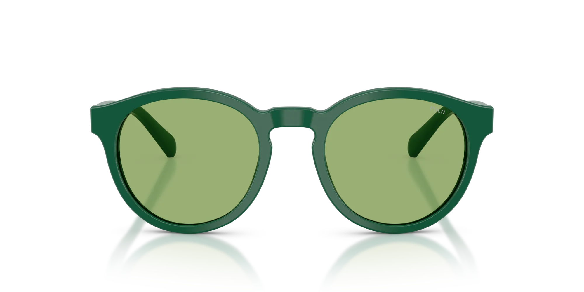 Polo Ralph Lauren PH4192 6141/2 Occhiali da sole Acetato Verde Verde Rotonda Normale - immagine 3
