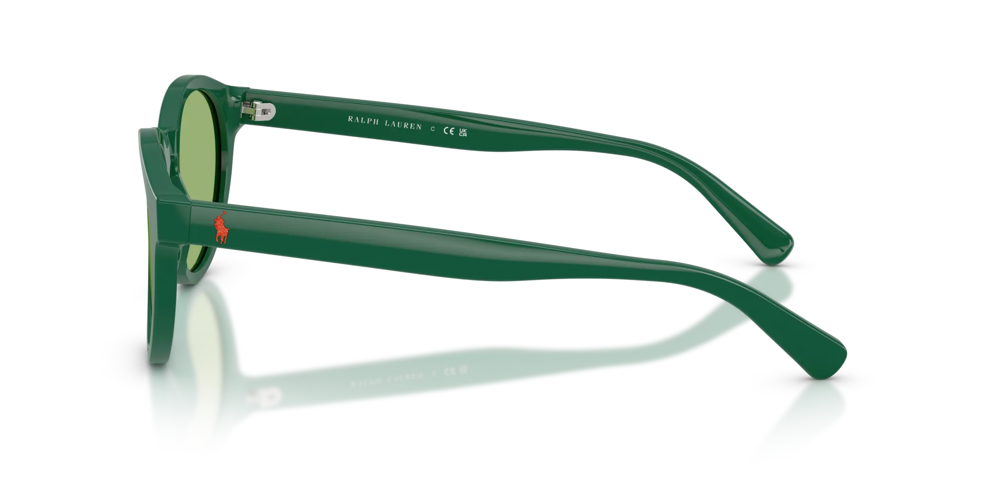 Polo Ralph Lauren PH4192 6141/2 Occhiali da sole Acetato Verde Verde Rotonda Normale - immagine 4