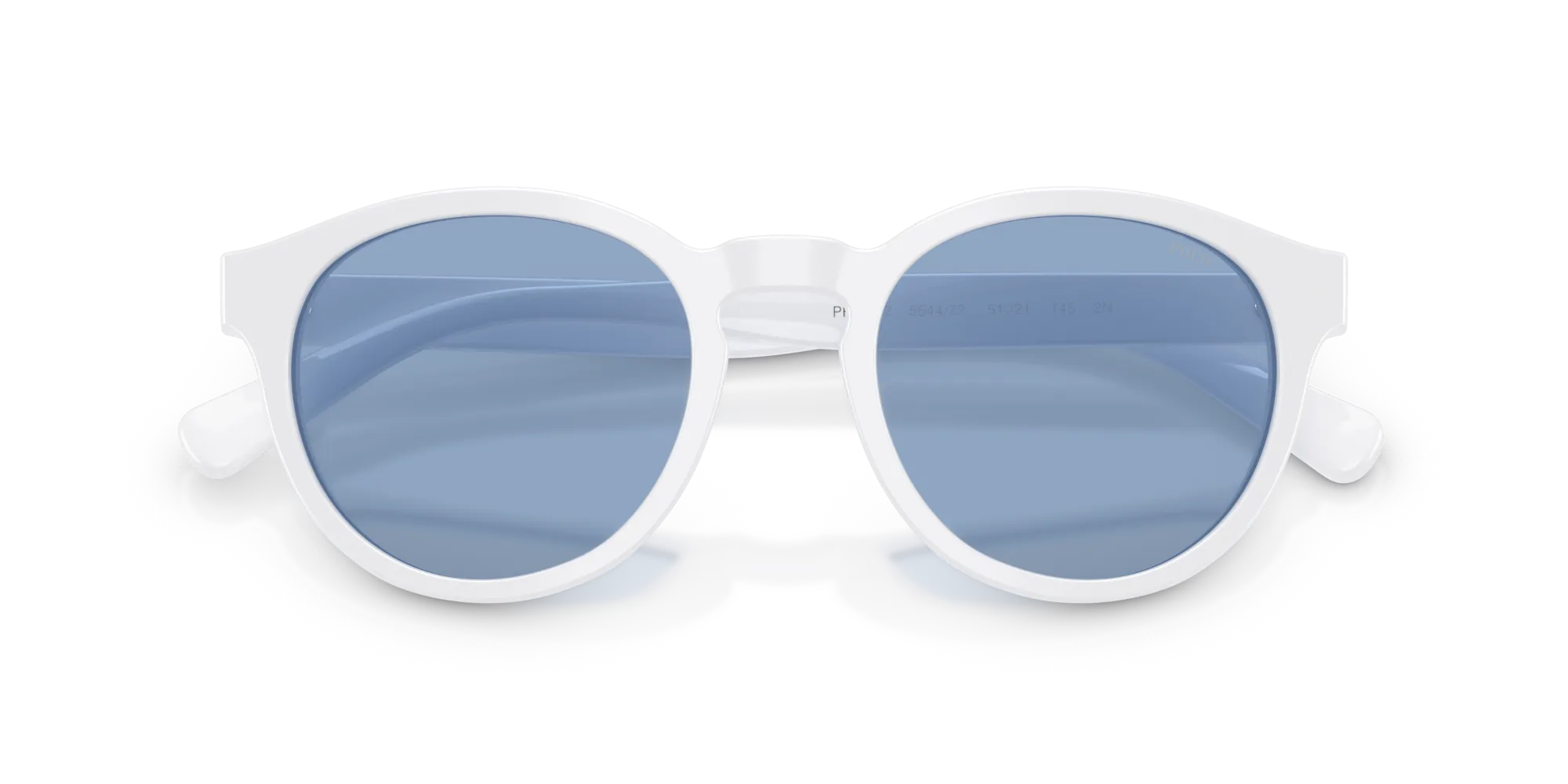 Polo Ralph Lauren PH4192 554472 Occhiali da sole Acetato Bianco Blu Rotonda Normale - immagine 2