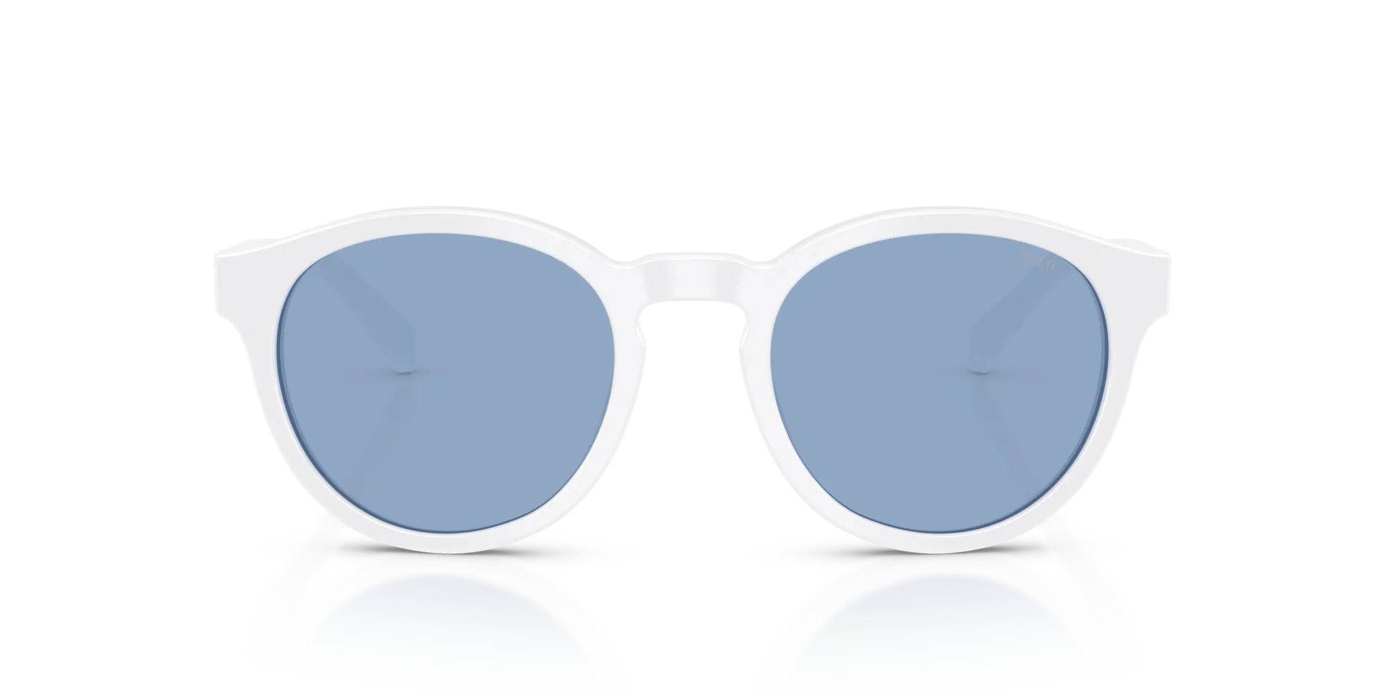 Polo Ralph Lauren PH4192 554472 Occhiali da sole Acetato Bianco Blu Rotonda Normale - immagine 3