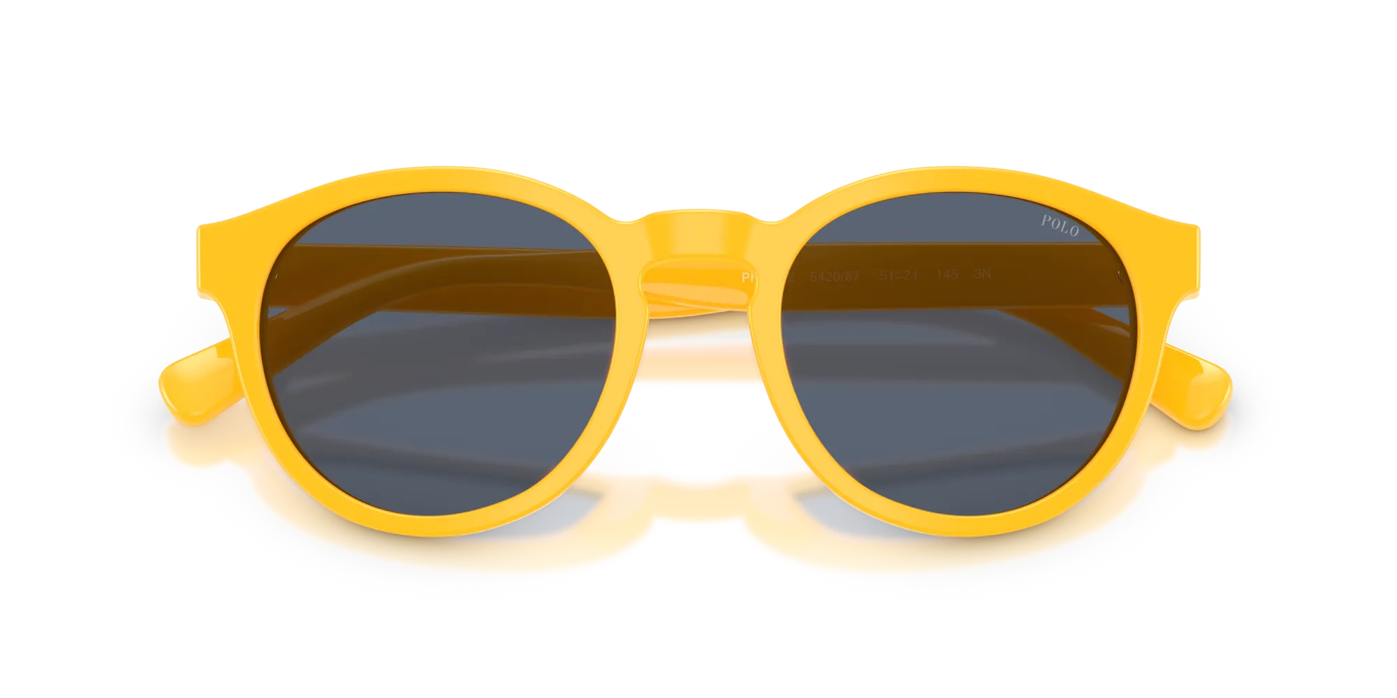 Polo Ralph Lauren PH4192 542087 Occhiali da sole Acetato Giallo Grigio Rotonda Normale - immagine 2