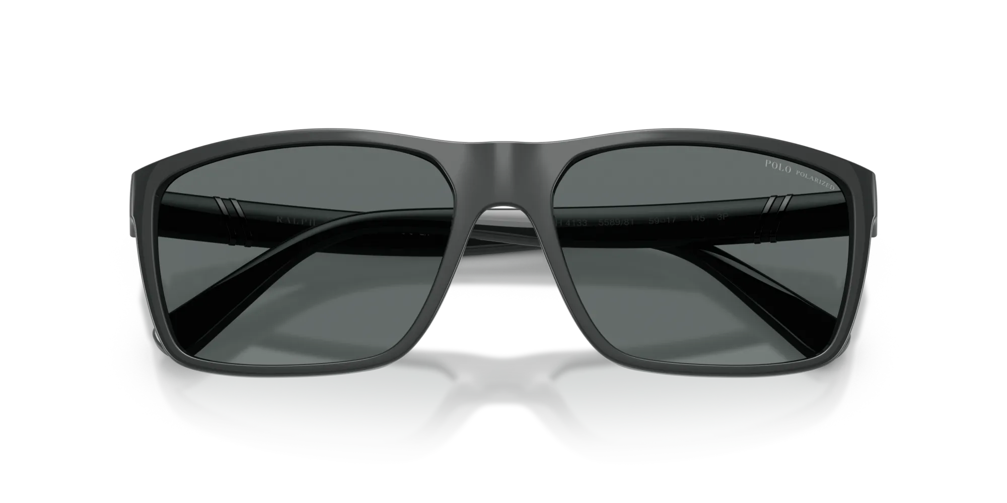 Polo Ralph Lauren PH4133 558981 Occhiali da sole Iniettato Grigio Grigio Squadrata Polarizzata - immagine 2