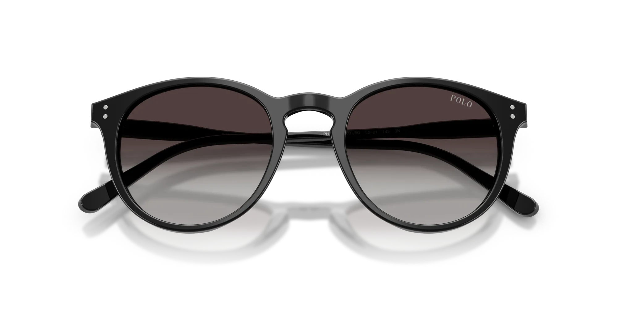 Polo Ralph Lauren PH4110 50018G Occhiali da sole Acetato Nero Grigio Pantos Normale Sfumato - immagine 2