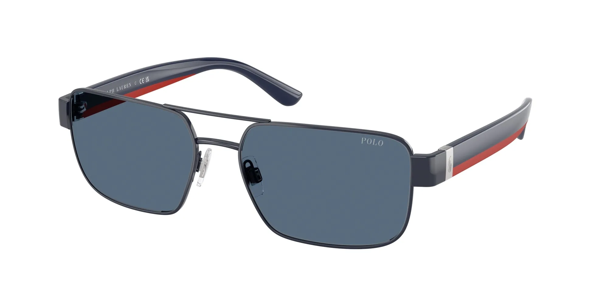 Polo Ralph Lauren PH3161 943680 Occhiali da sole Metallo Blu Blu Squadrata Normale - immagine 1