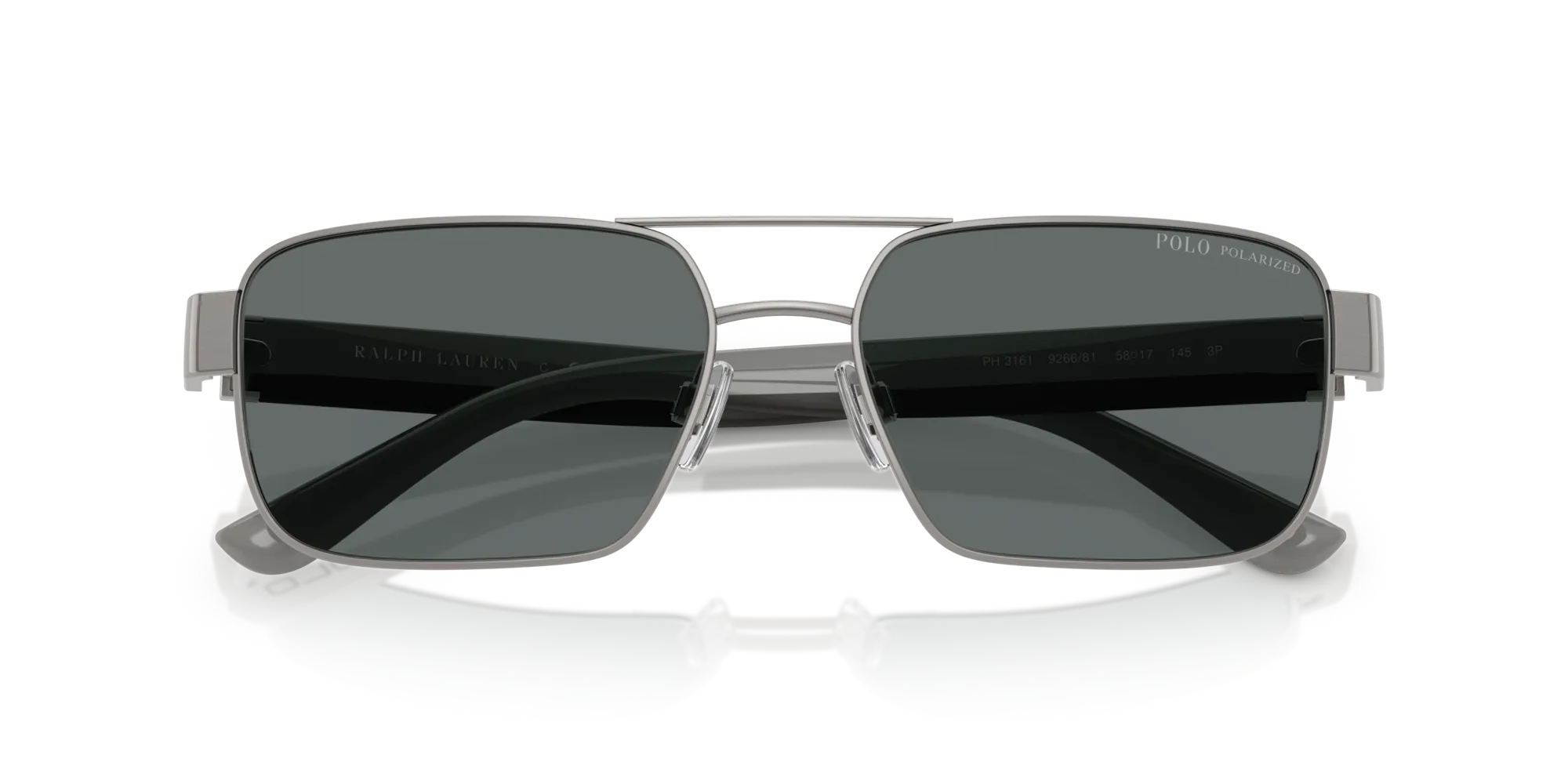 Polo Ralph Lauren PH3161 926681 Occhiali da sole Metallo Grigio Grigio Squadrata Polarizzata - immagine 2