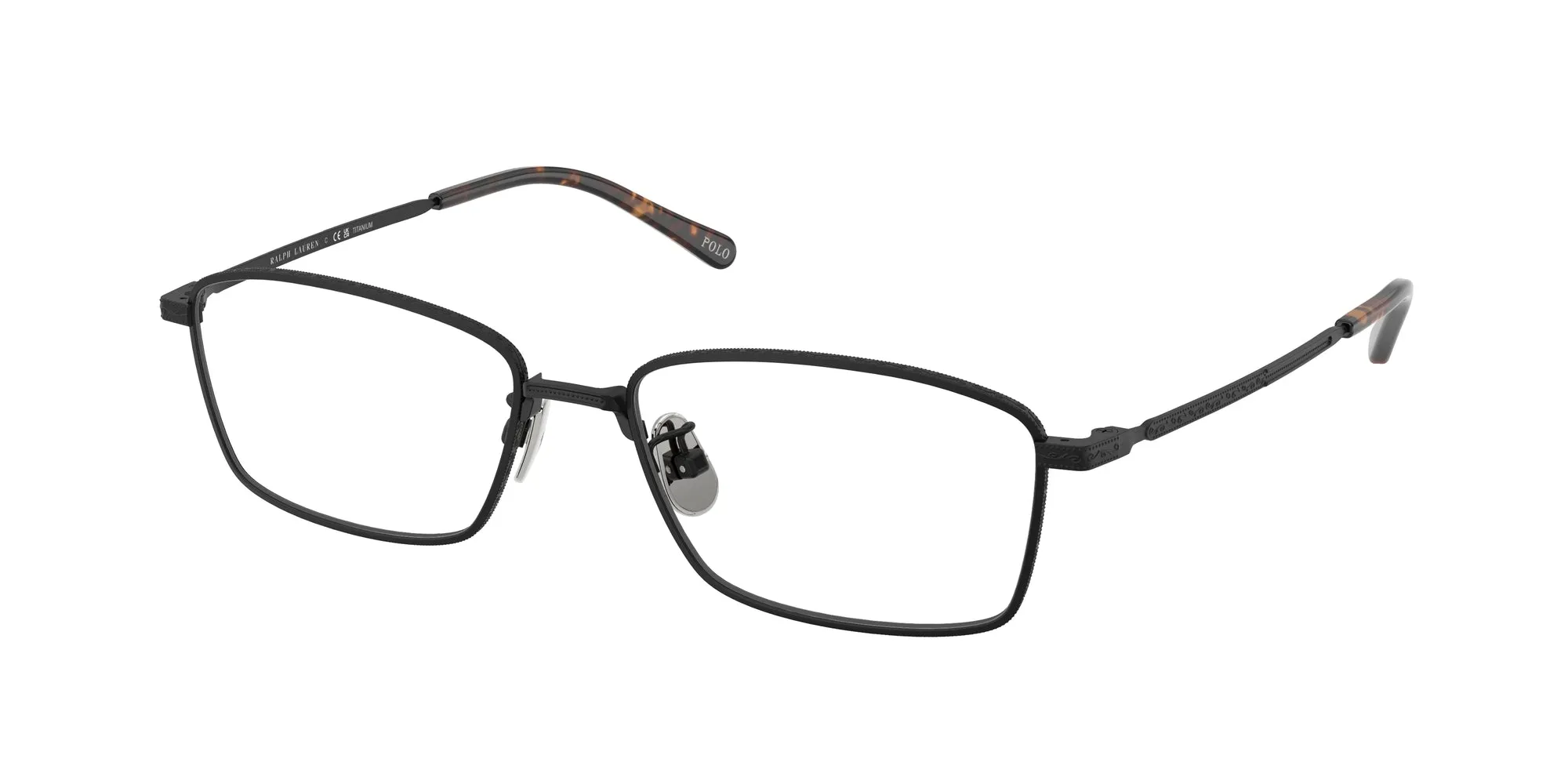 Polo Ralph Lauren PH1240TD 9223 Montature da vista Titanio Nero Squadrata Normale - immagine 1