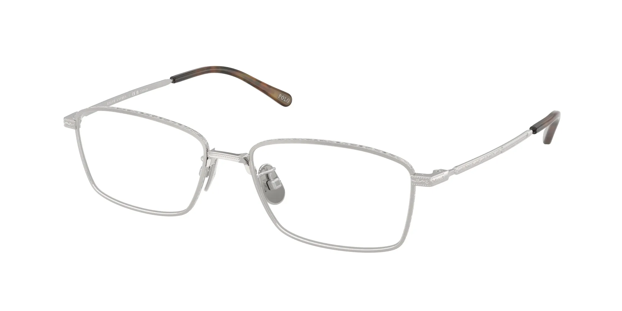 Polo Ralph Lauren PH1240TD 9030 Montature da vista Titanio Argento Squadrata Normale - immagine 1