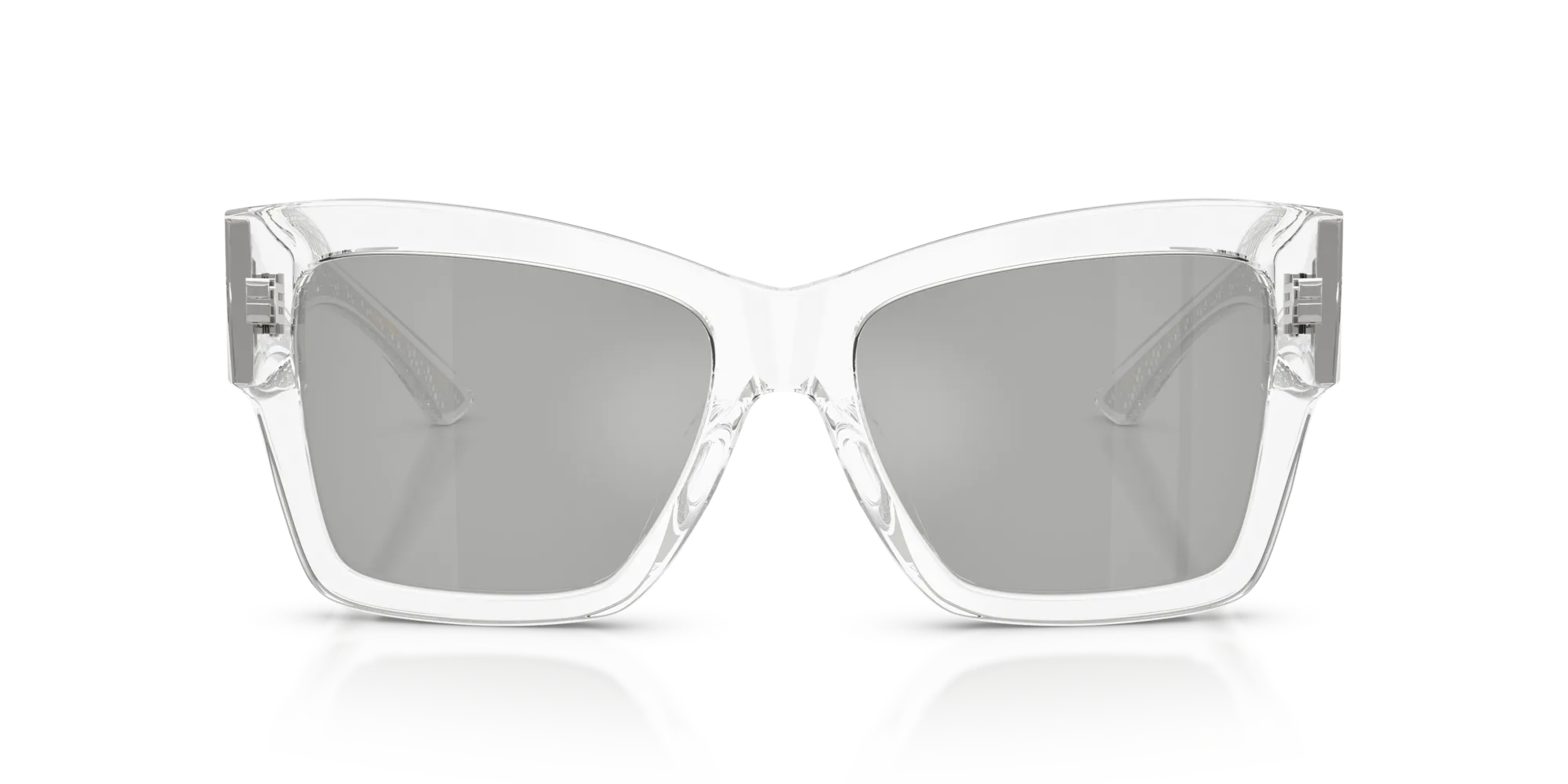 Dolce & Gabbana DG4493 31338V Occhiali da sole Acetato Trasparente Grigio Squadrata Specchiate - immagine 3