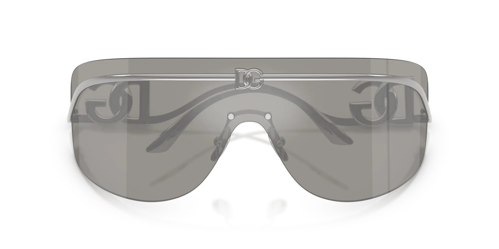 Dolce & Gabbana DG2320 05/6G Occhiali da sole Metallo Argento Grigio Pillow Specchiate - immagine 2