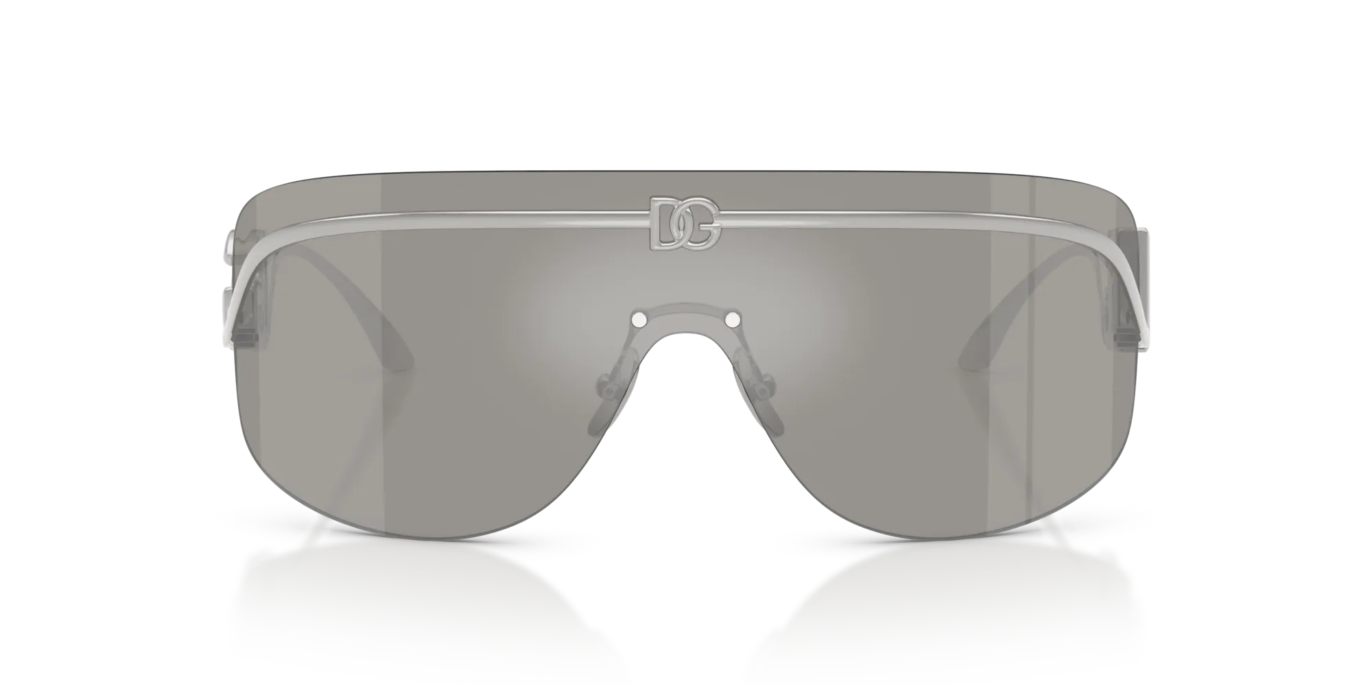 Dolce & Gabbana DG2320 05/6G Occhiali da sole Metallo Argento Grigio Pillow Specchiate - immagine 3