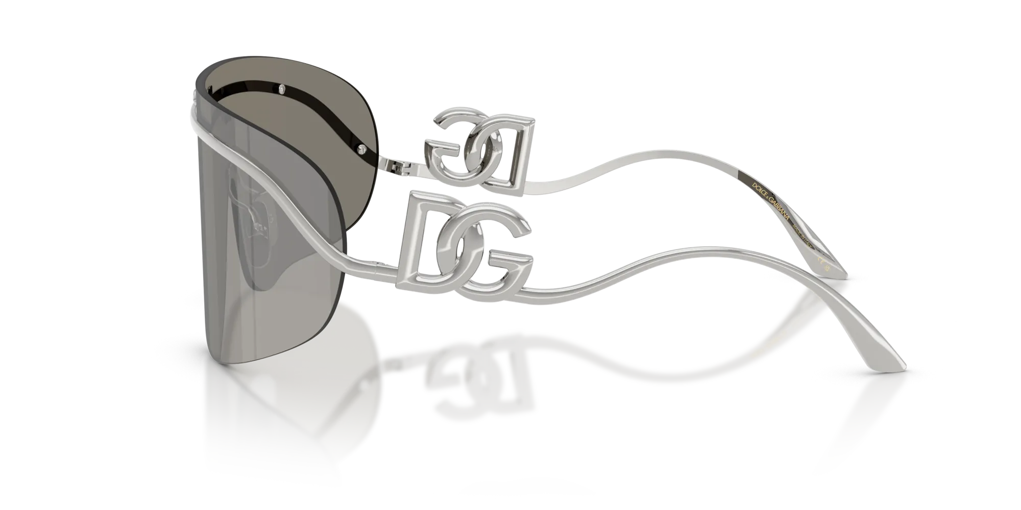 Dolce & Gabbana DG2320 05/6G Occhiali da sole Metallo Argento Grigio Pillow Specchiate - immagine 4