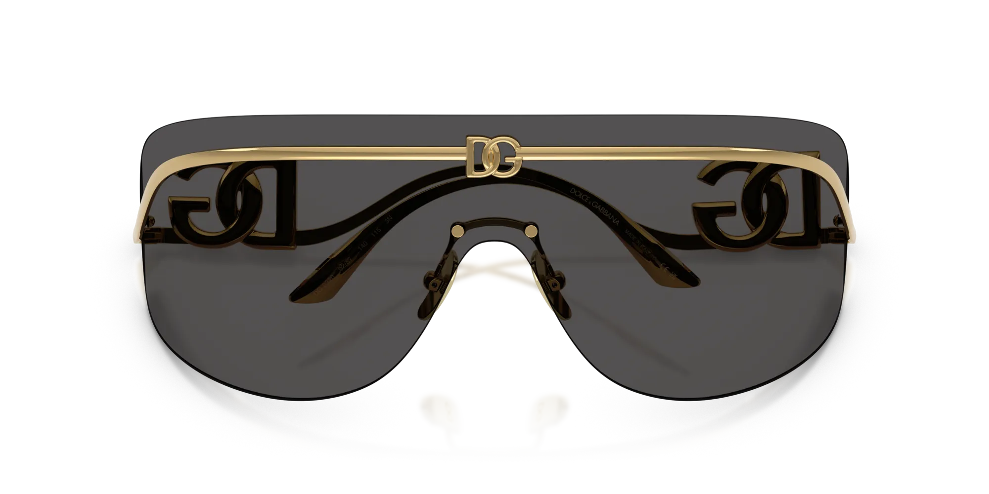 Dolce & Gabbana DG2320 02/87 Occhiali da sole Metallo Oro Grigio Pillow Normale - immagine 2