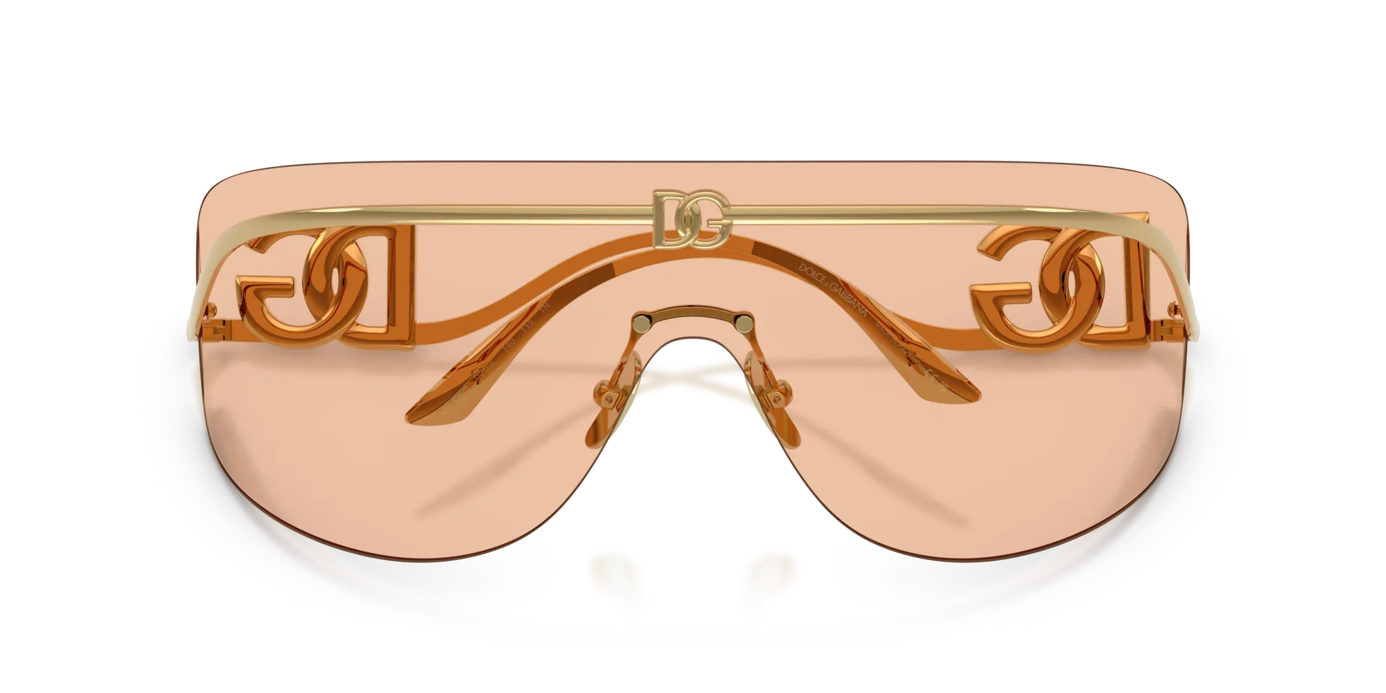 Dolce & Gabbana DG2320 02/73 Occhiali da sole Metallo Oro Marrone Pillow Normale - immagine 2