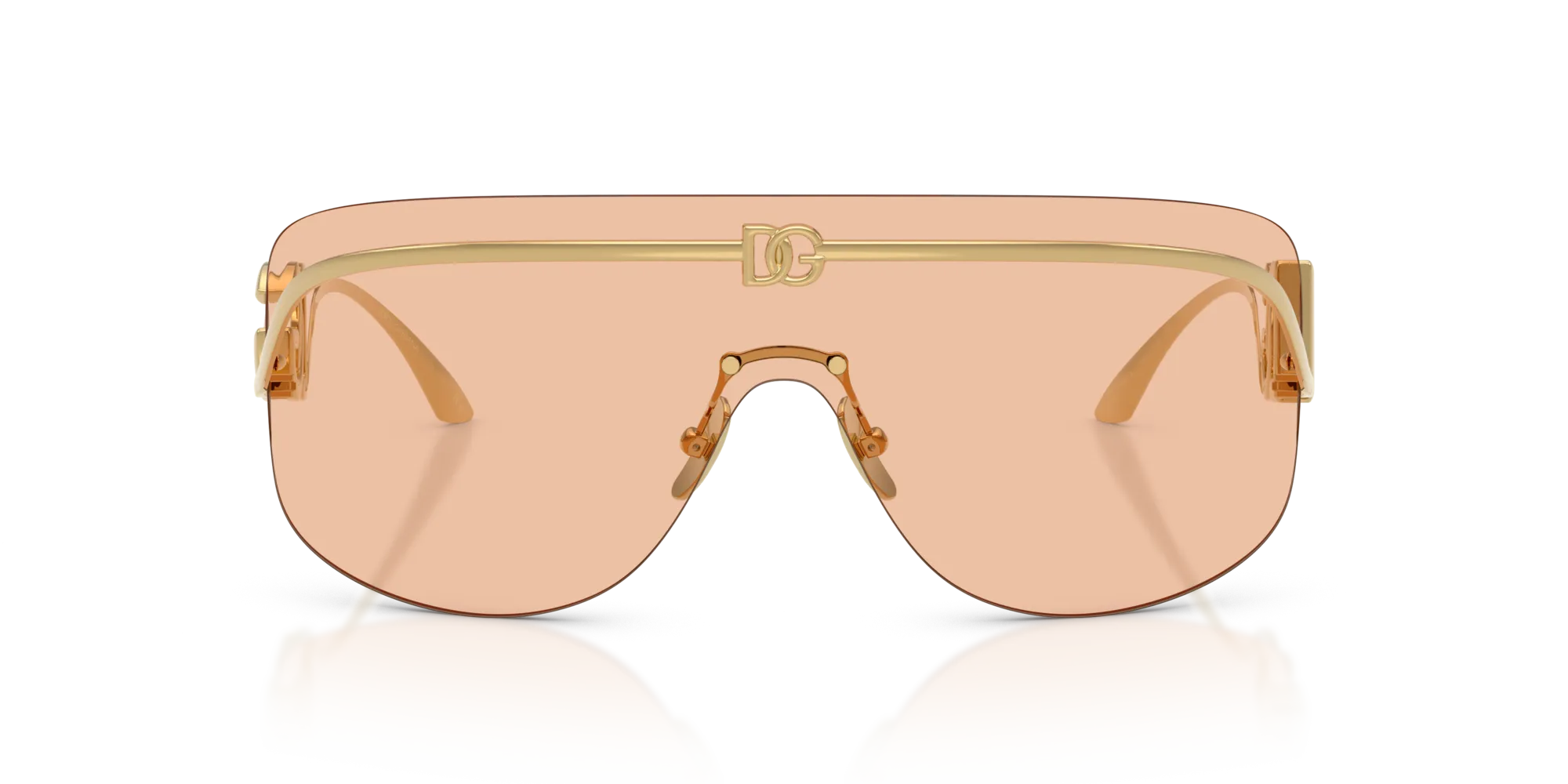 Dolce & Gabbana DG2320 02/73 Occhiali da sole Metallo Oro Marrone Pillow Normale - immagine 3